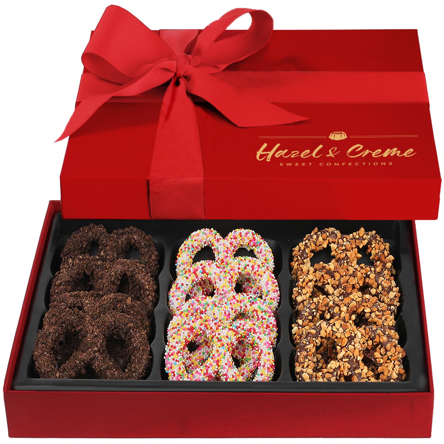 Gourmet Pretzel Gift Basket - Elegant Kosher Certified Snack Box for Birthdays, Anniversaries & Corporate Gifts | Perfect for Holiday Parties, Office Treats & Special Occasions