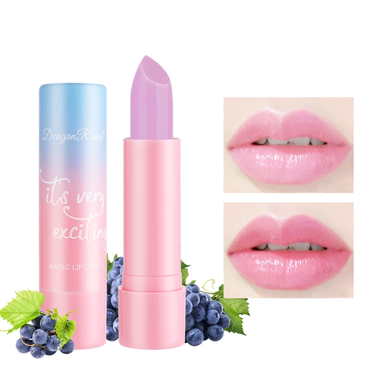 Natural Tinted Lip Balm with Fruit Extracts - Waterproof, Long-Lasting Hydration & Moisturizing Lip Care | Color-Changing Lipstick for Dry, Cracked Lips - Perfect for Daily Wear, Outdoor Activities & Makeup Touch-Ups