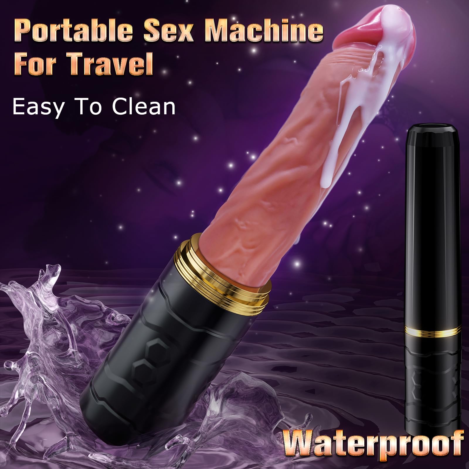 Premium Thrusting Dildo Machine with Remote Control - 7 Powerful Vibration & Thrusting Modes, Suction Cup Base for Hands-Free Pleasure - Realistic Adult Sex Toy for Women & Couples - Perfect for Bedroom Fun, BDSM Play and Solo Exploration
