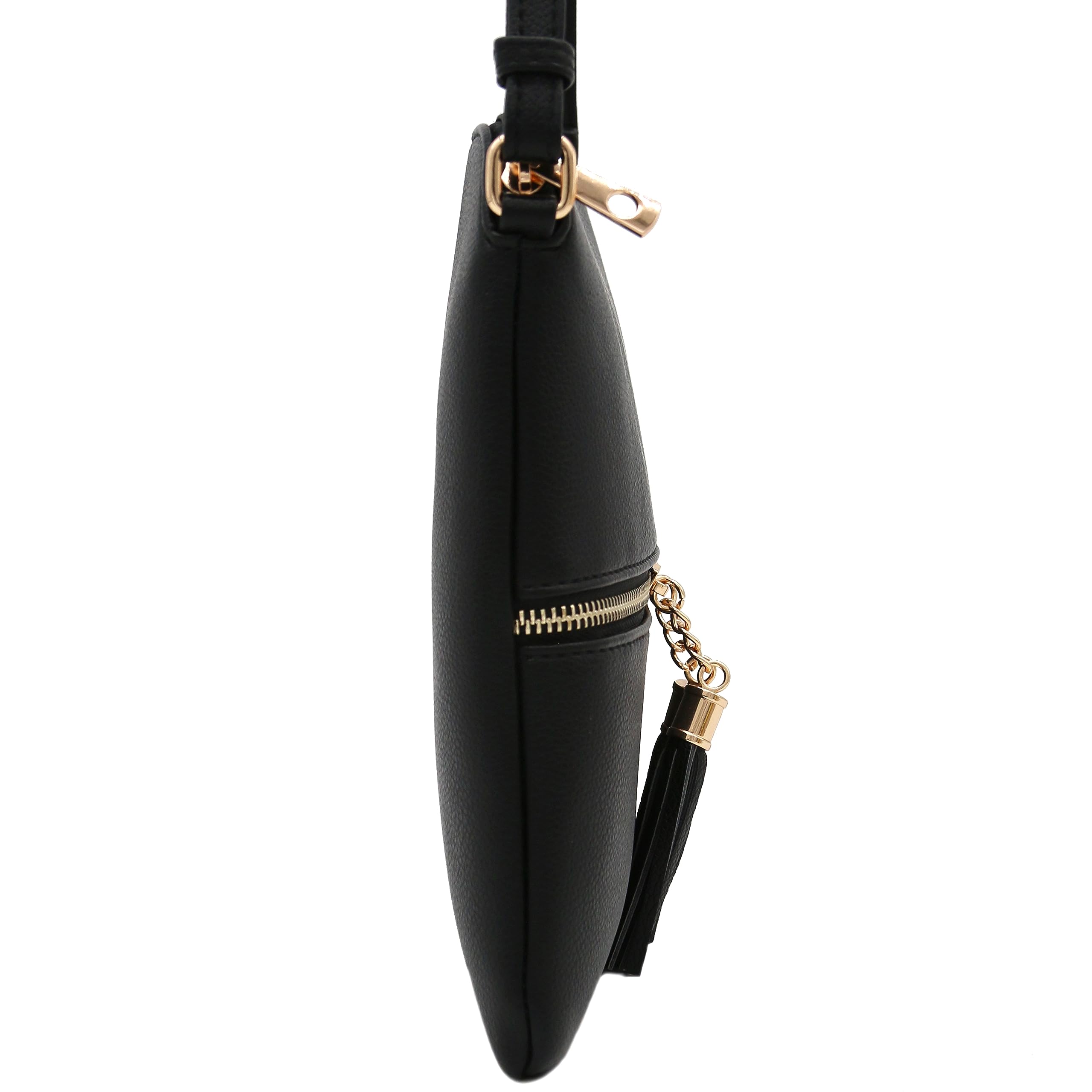 DELUXITY Lightweight Medium Crossbody Bag with Tassel - Stylish & Comfortable Shoulder Purse for Women - Perfect for Travel, Shopping & Everyday Use