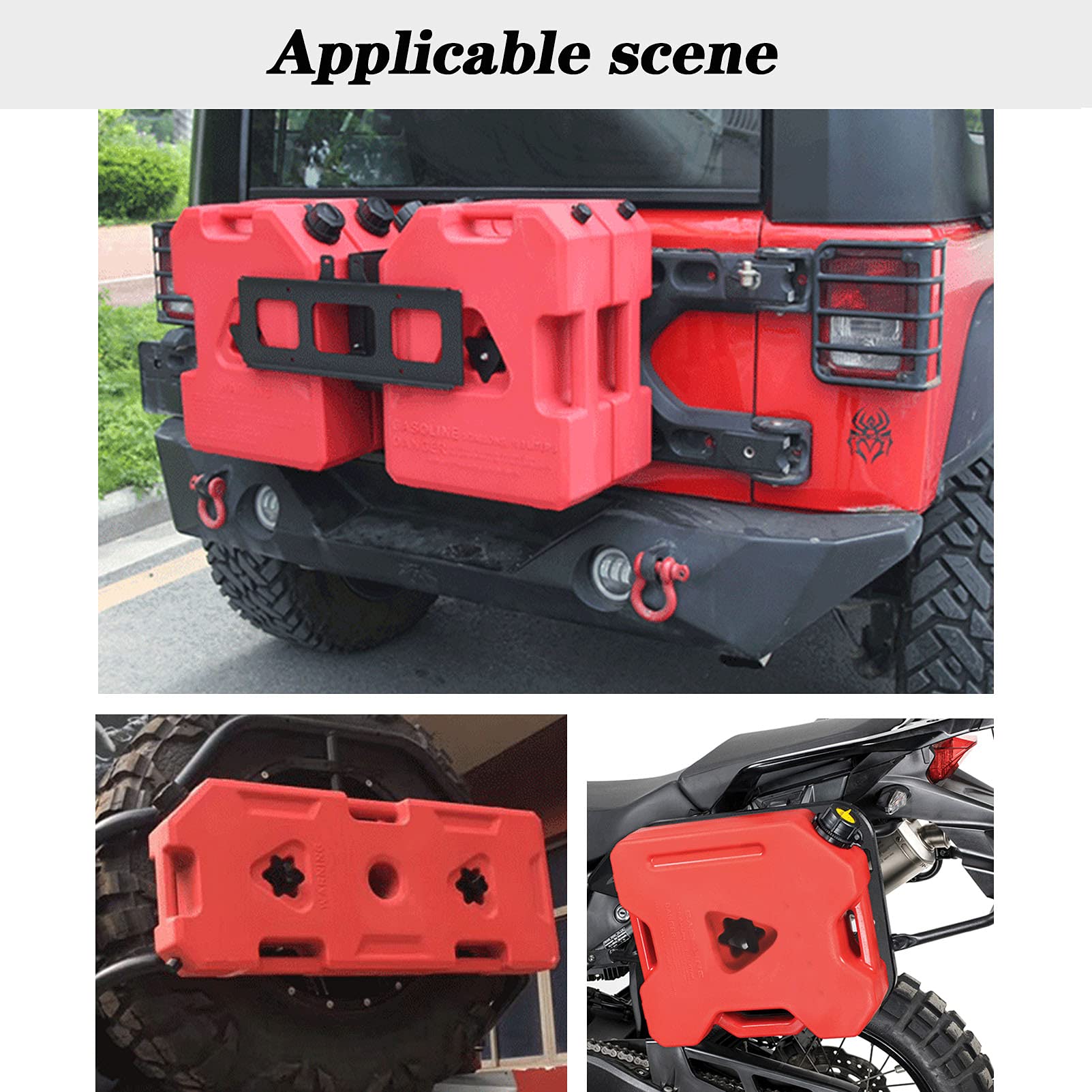 Gasoline Containers & Fuel Cans - Portable Gas Can for Motorcycle, Emergency Backup, Oil Storage - Durable Metal Gas Canister with Spout - Perfect for Camping, Road Trips & Outdoor Adventures