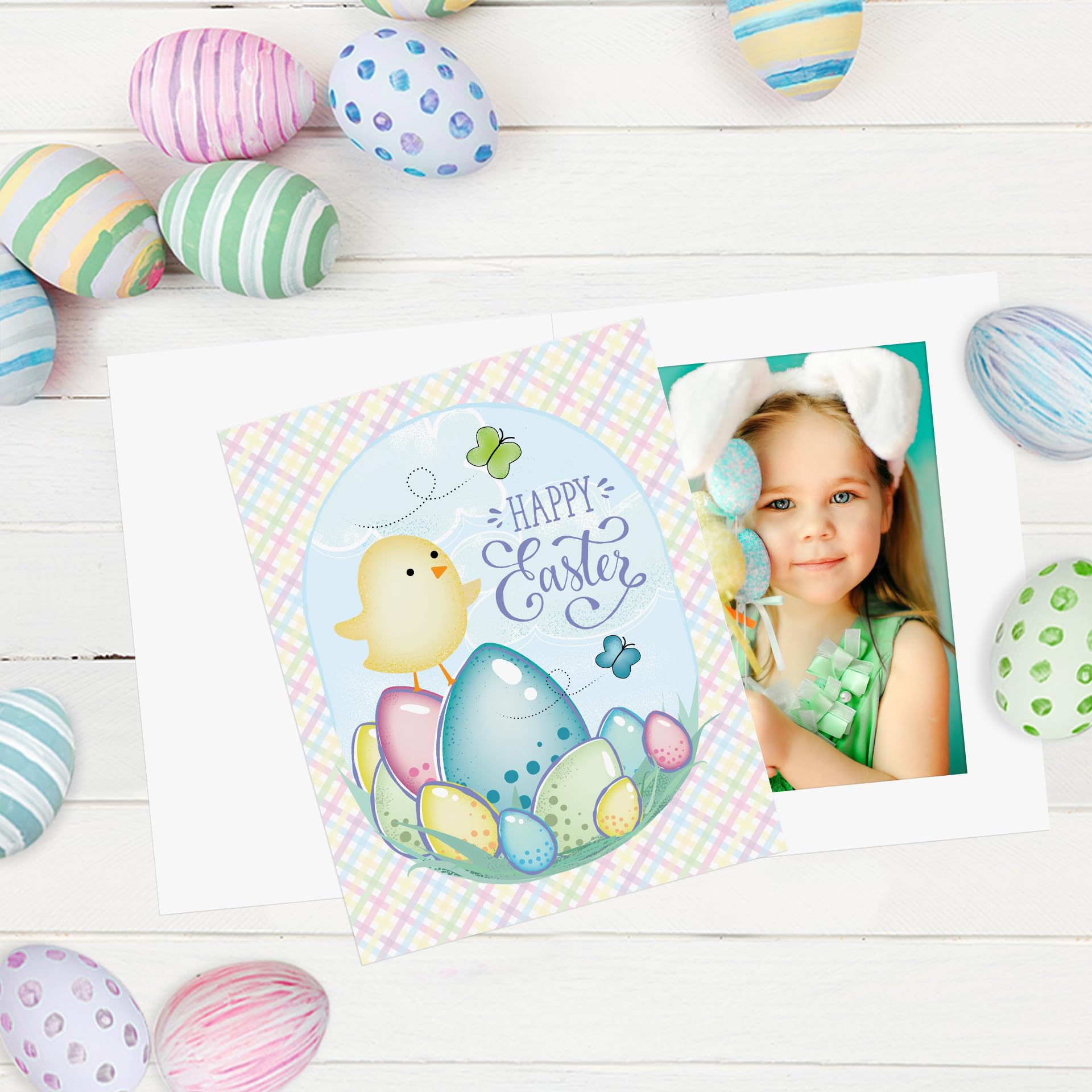 5x7 Easter Photo Frames - Pack of 100 Premium Cardboard Mounts for Scrapbooking, Greeting Cards & Wall Decor - Neil Enterprises Inc.
