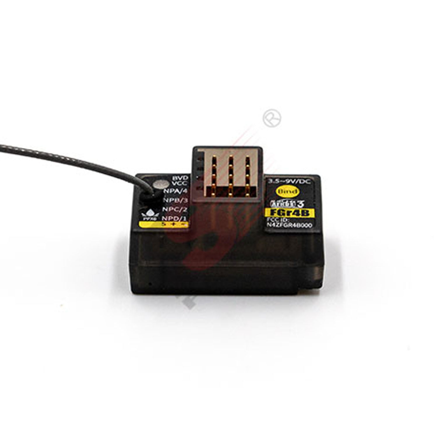 FLYSKY FGR4B 2.4GHz 4CH Receiver for NB4+ Transmitter - Compatible with PL18EV PL18 RC Cars, Trucks, Boats - 17x29x16mm Compact Size - Perfect for RC Racing, Off-Roading and Watercraft Control