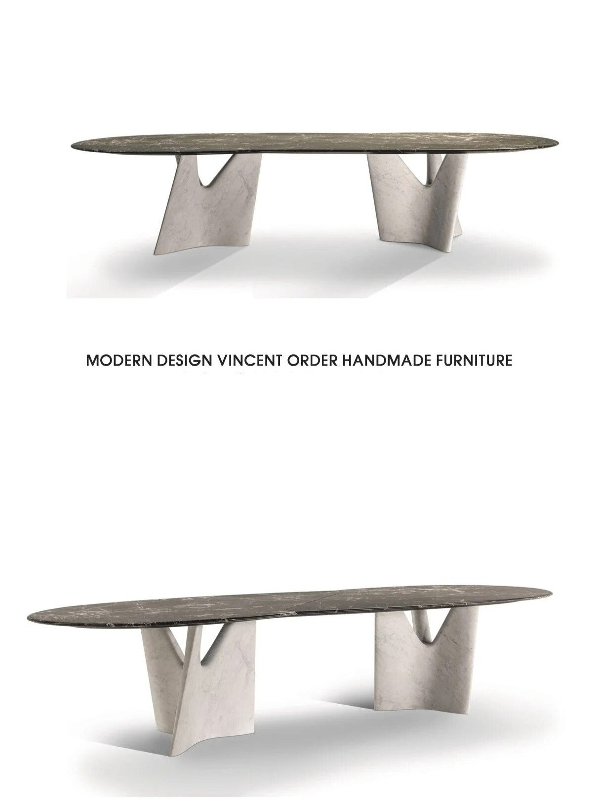 Italian Designer Marble Skeleton Dining Table - Modern Luxury Dining Room Furniture for Home & Restaurant Decor | Elegant Dinner Party & Fine Dining Centerpiece