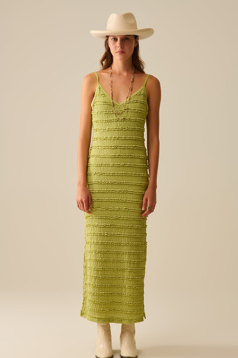 Elegant Long Floral Robe with Slit - Women's Flowy Maxi Dress for Home, Beach & Special Occasions