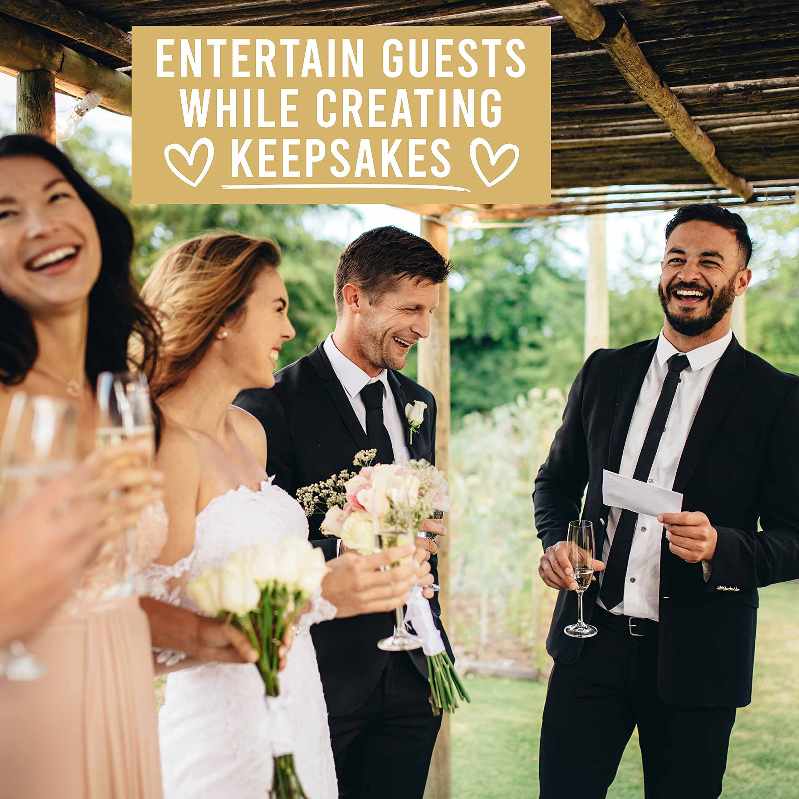 25 Gold Greenery Mad Lib Wedding Advice Cards - 24 Blank Thank You Notes for Wedding Guests | Alternative Wedding Guest Book & Bridal Shower Game | Perfect for Bridal Showers, Rehearsal Dinners & Wedding Reception Activities