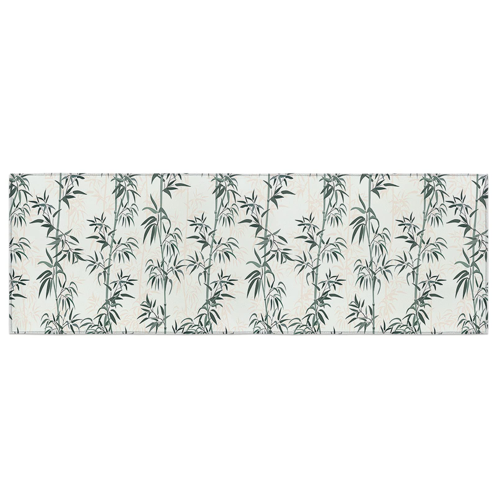 Miaklek Anti-Fatigue Bamboo Kitchen Floor Mat - Non-Slip Comfort Mat for Kitchen, Office, Sink, Oven & Laundry - Hand-Painted Chinese Style Design - Perfect for Standing Comfort While Cooking & Cleaning