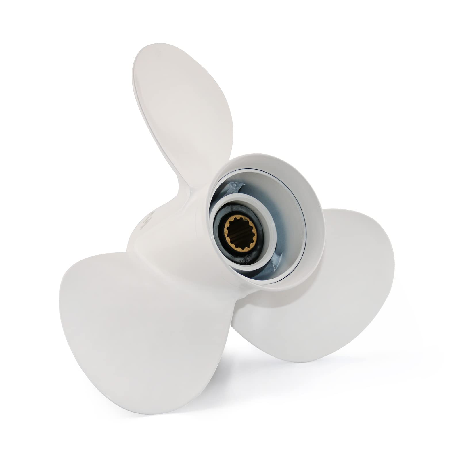 Jetman 3-Blade Aluminum Outboard Propeller for Yamaha 25HP-60HP Engines - 13 Spline RH Boat Accessory for Fishing, Boating & Water Sports