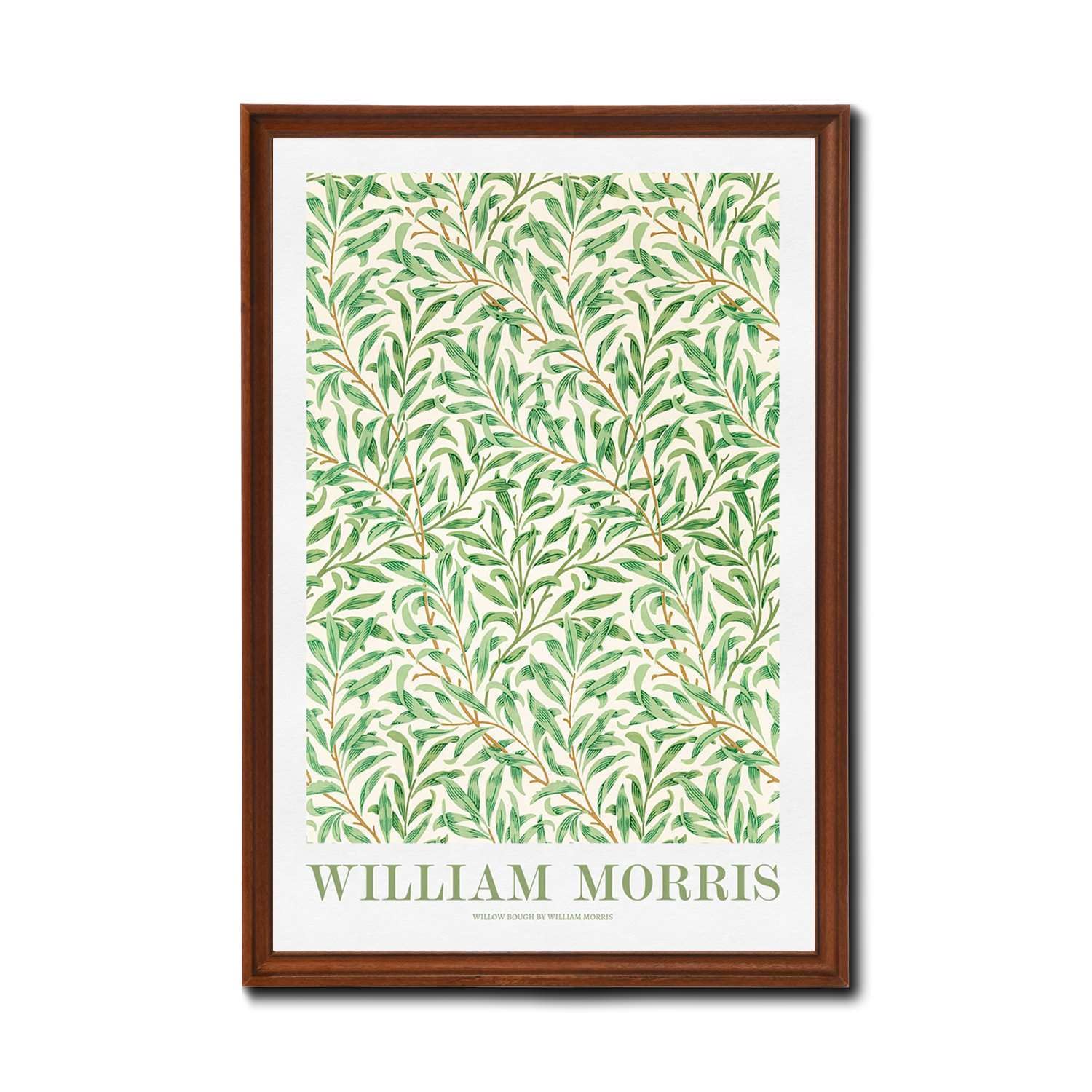 William Morris Exhibition Poster - Art Nouveau Willow Bough Print - 8x12 Inch Vintage Home Decor Wall Art with Wooden Frame - Perfect for Living Room, Bedroom & Office Aesthetic Decor