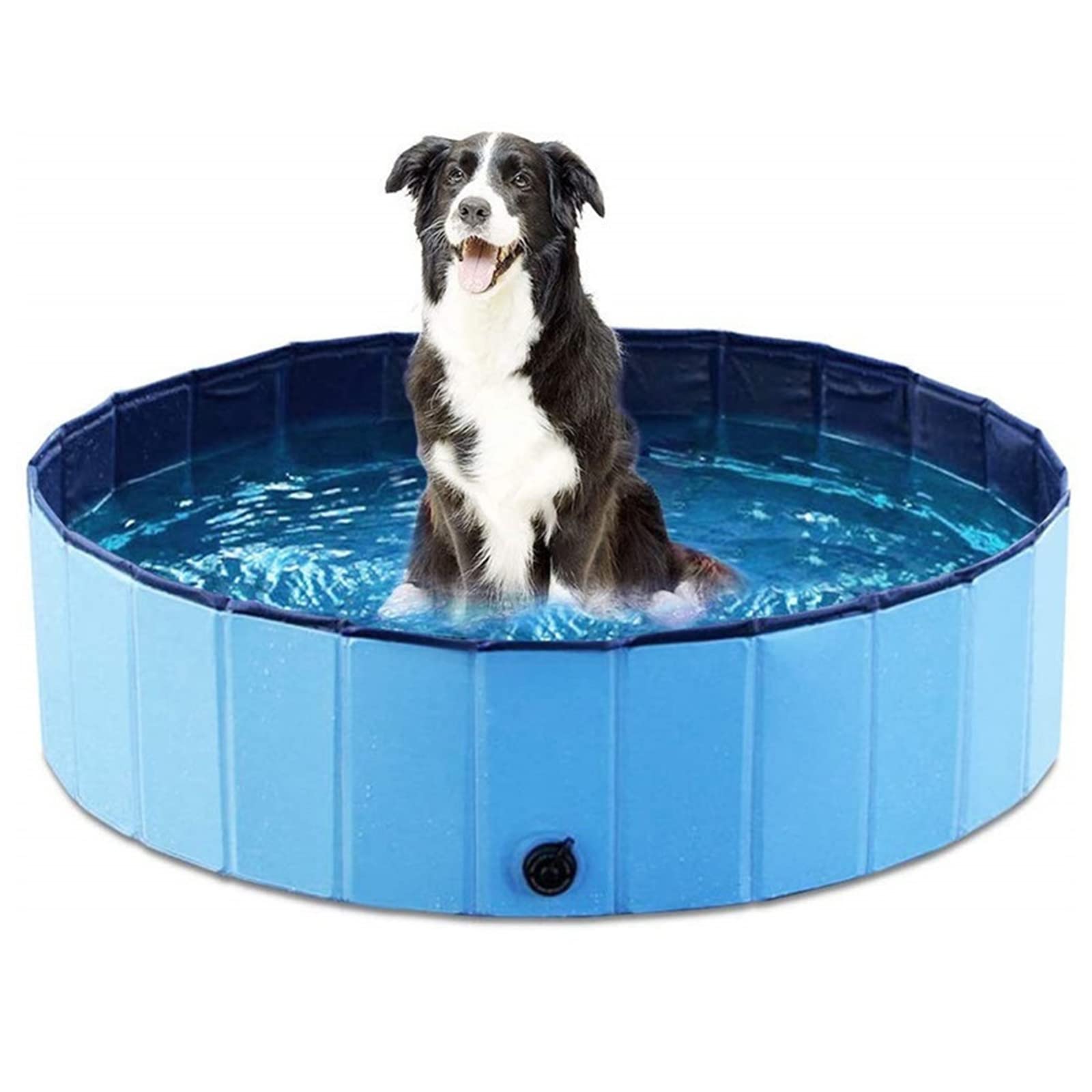 **Foldable Dog Pool - Portable Pet Bathing Tub for Dogs & Cats, Non-Slip PVC Kiddie Swimming Pool for Puppies, Indoor & Outdoor Use - Perfect for Backyard, Beach, and Summer Play**