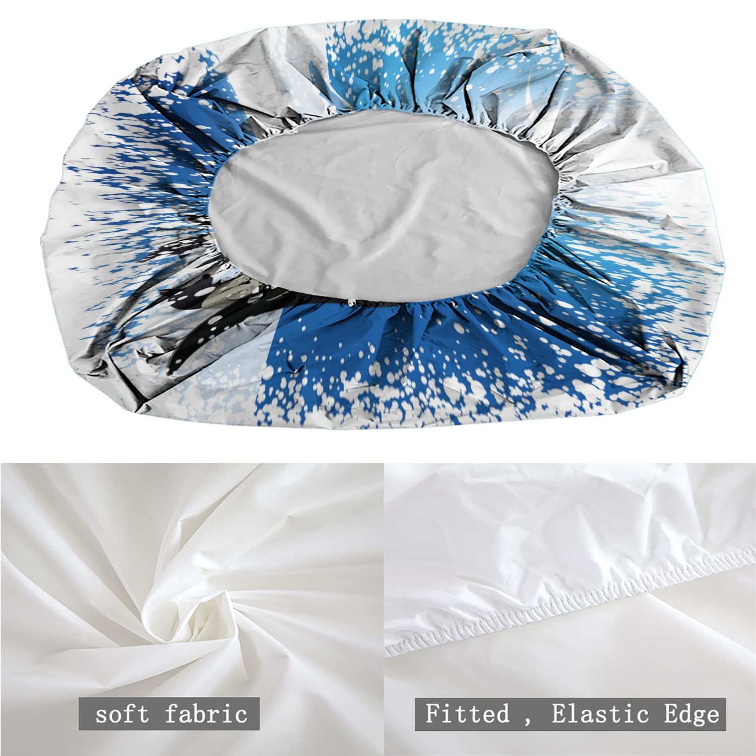Winter Themed Twin/Twin XL Fitted Bed Sheets - Snowy Frozen Season Print, Ultra Soft & Breathable 2-Piece Bedding Set (Sky Blue) | Perfect for Cozy Winter Nights, Holiday Decor & Seasonal Bedroom Makeover