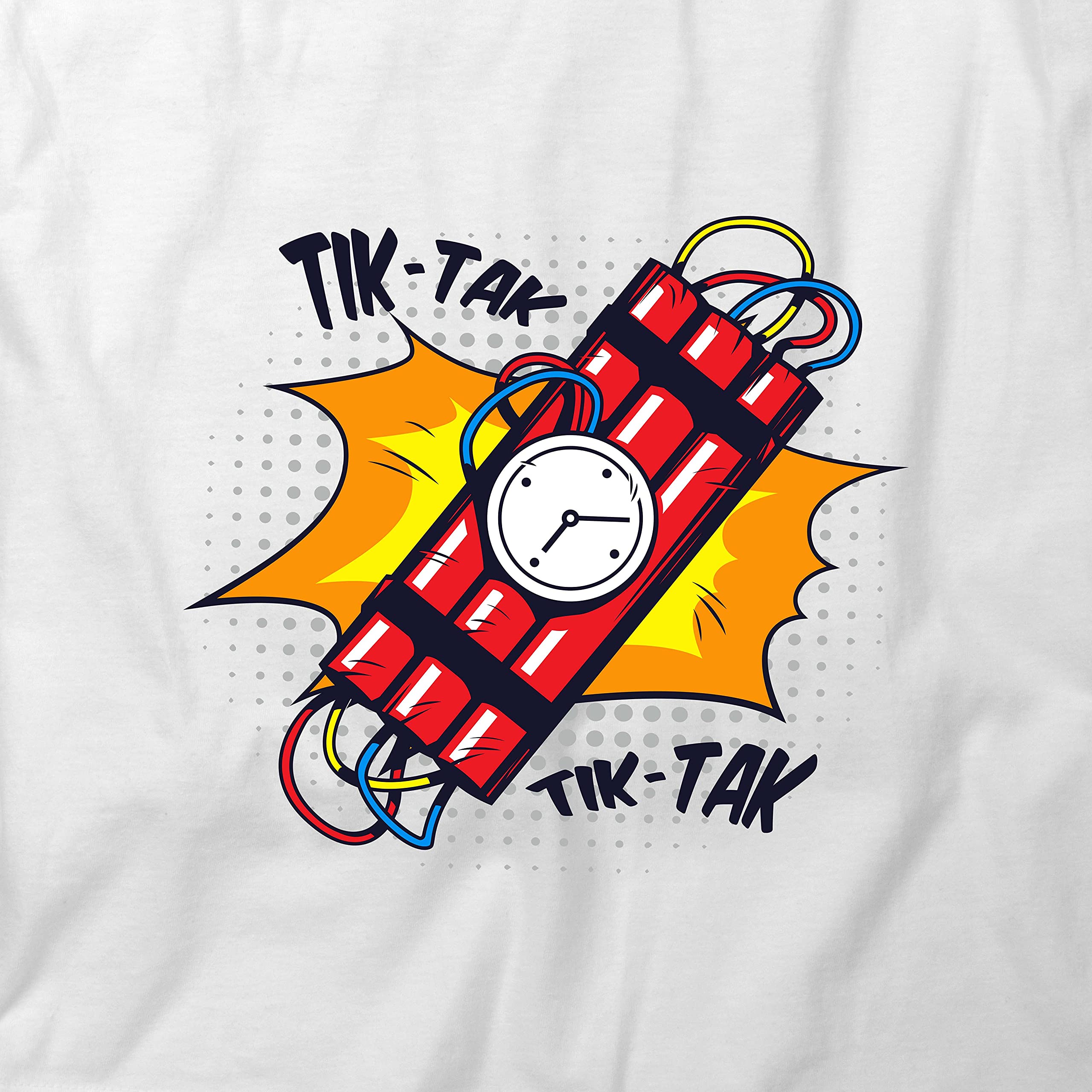 Funny Comic Social Media Dynamite Graphic T-Shirt - Printed Cotton Tee for Men & Women | White Casual Wear for Parties, Cosplay & Everyday Outfits