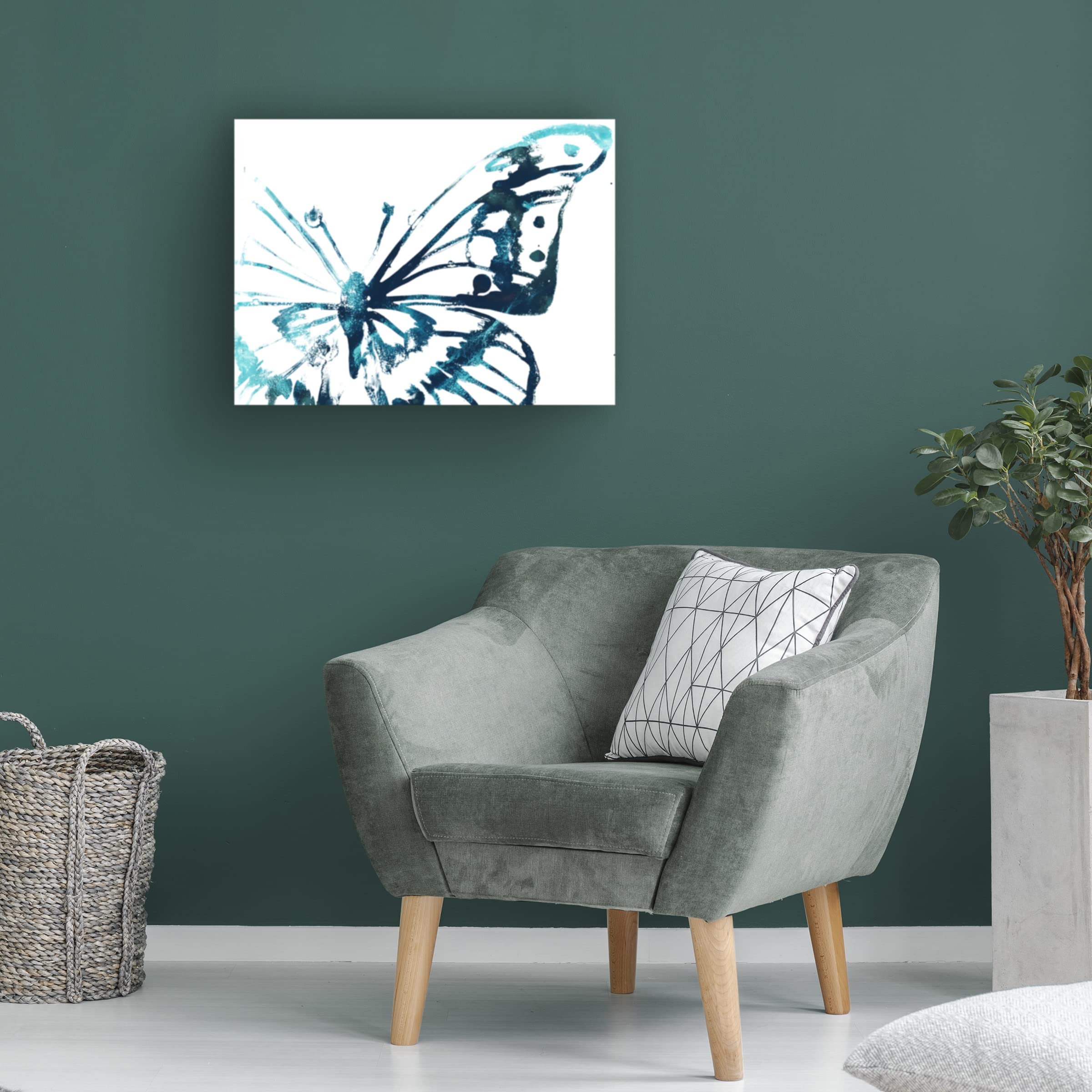 Trademark Fine Art 'Butterfly Imprint V' Canvas Wall Art by June Erica Vess - Stunning Butterfly Painting for Living Room, Bedroom & Office Decor