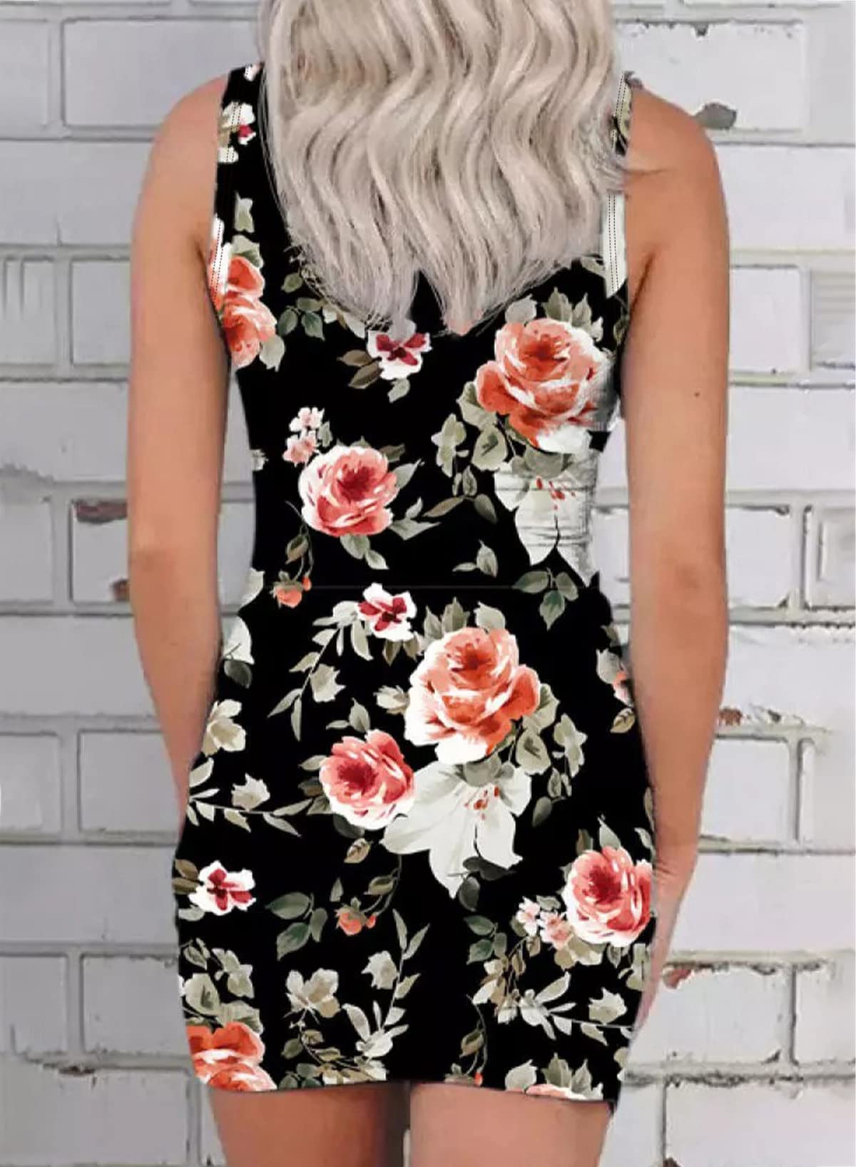 Acelitt Women's 2025 Summer Sleeveless Bodycon Mini Dress - Sexy Cut Out Twist Wrap Tank Dress for Party, Evening & Night Out | Perfect for Club, Date Night & Vacation