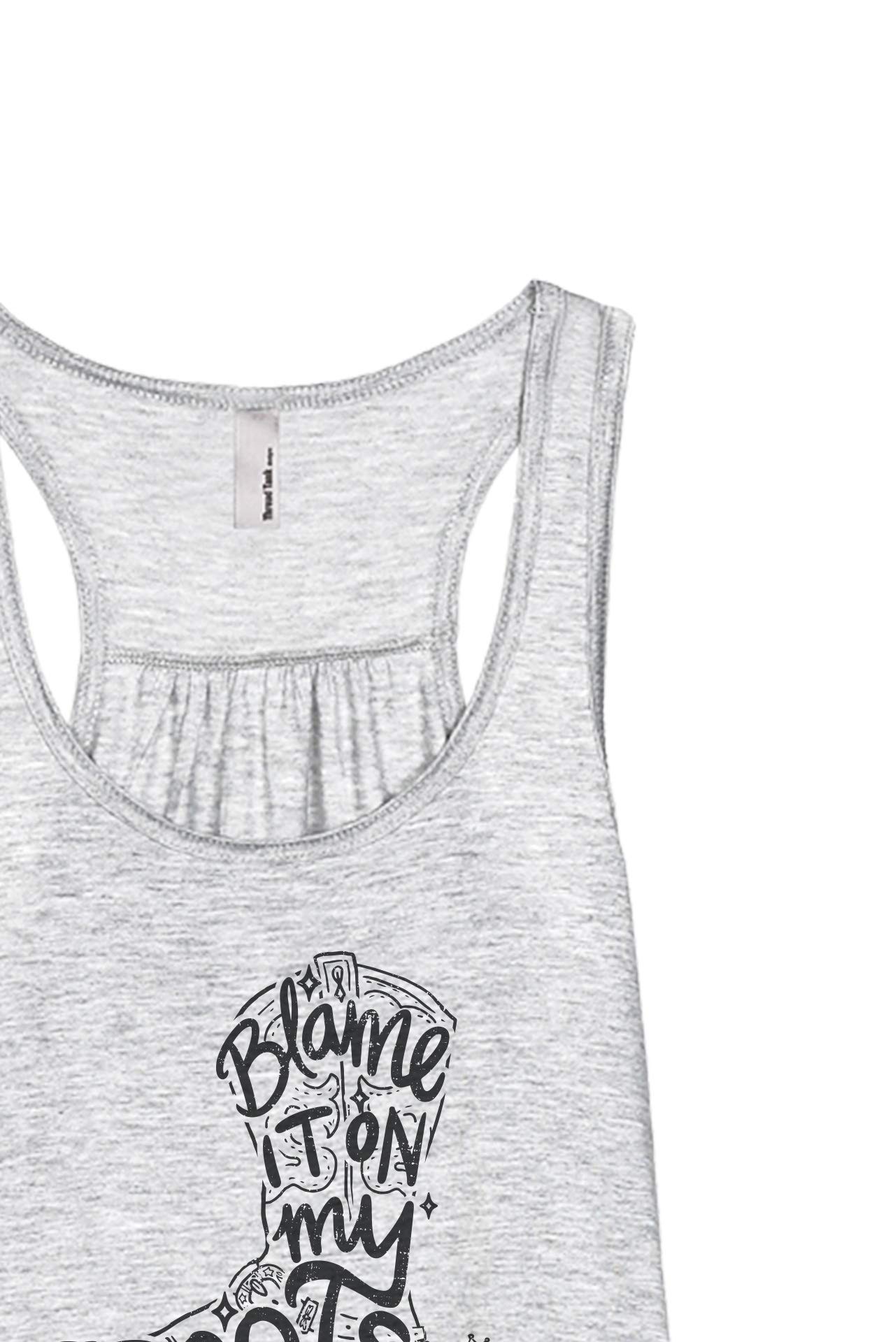 Blame It On My Roots Women's Sleeveless Flowy Racerback Tank Top - Breathable Summer Casual Top for Yoga, Beach & Everyday Wear