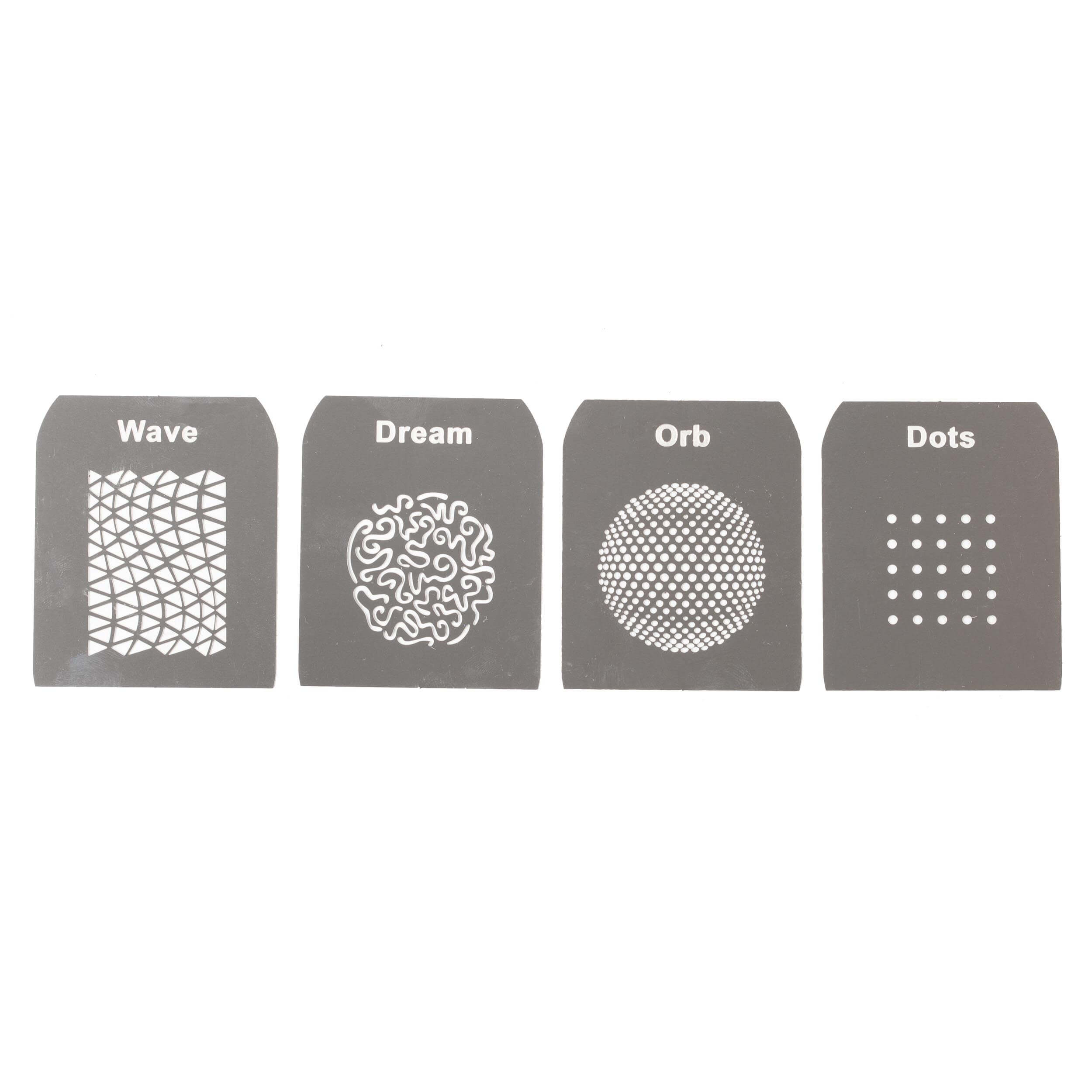 Gobos Graphic Steel Cards Light Modifier Effects (Set B) - Professional Photography Lighting Accessories for Studio, Stage & Creative Projects