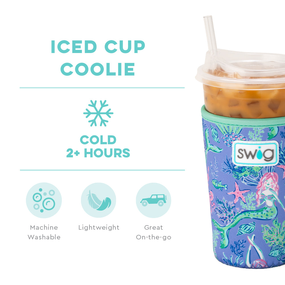 Under the Sea Themed Medium Iced Cup Coolie - Insulated Sleeve for Cold Drinks, Perfect for Beach Parties, Poolside Relaxation & Summer Beverages