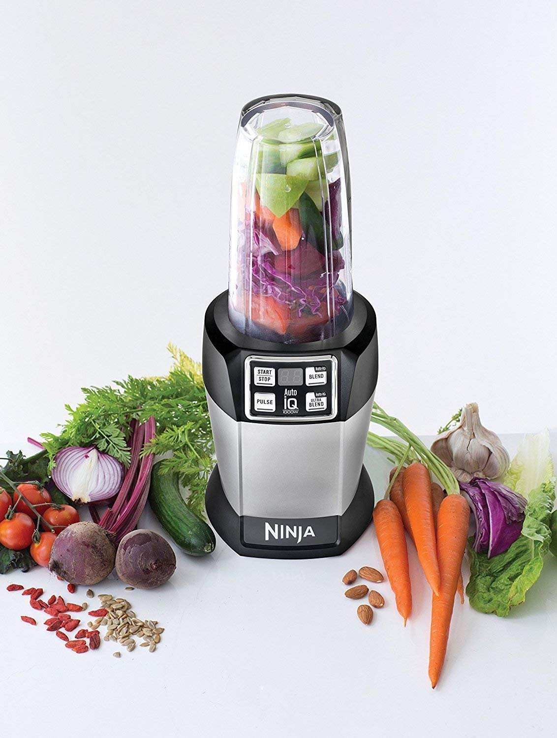 Nutri Ninja 24 oz Tritan Cups with Sip & Seal Lids - Compatible with BL480, BL490, BL640, BL680 Auto IQ Series Blenders (Pack of 2) - Perfect for Smoothies, Protein Shakes & Meal Prep