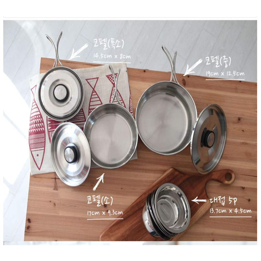 CASANI COPEL 10-Piece Camping Cookware Set for 3-4 People - Lightweight Non-Stick Pots & Pans for Backpacking, Hiking & Outdoor Adventures