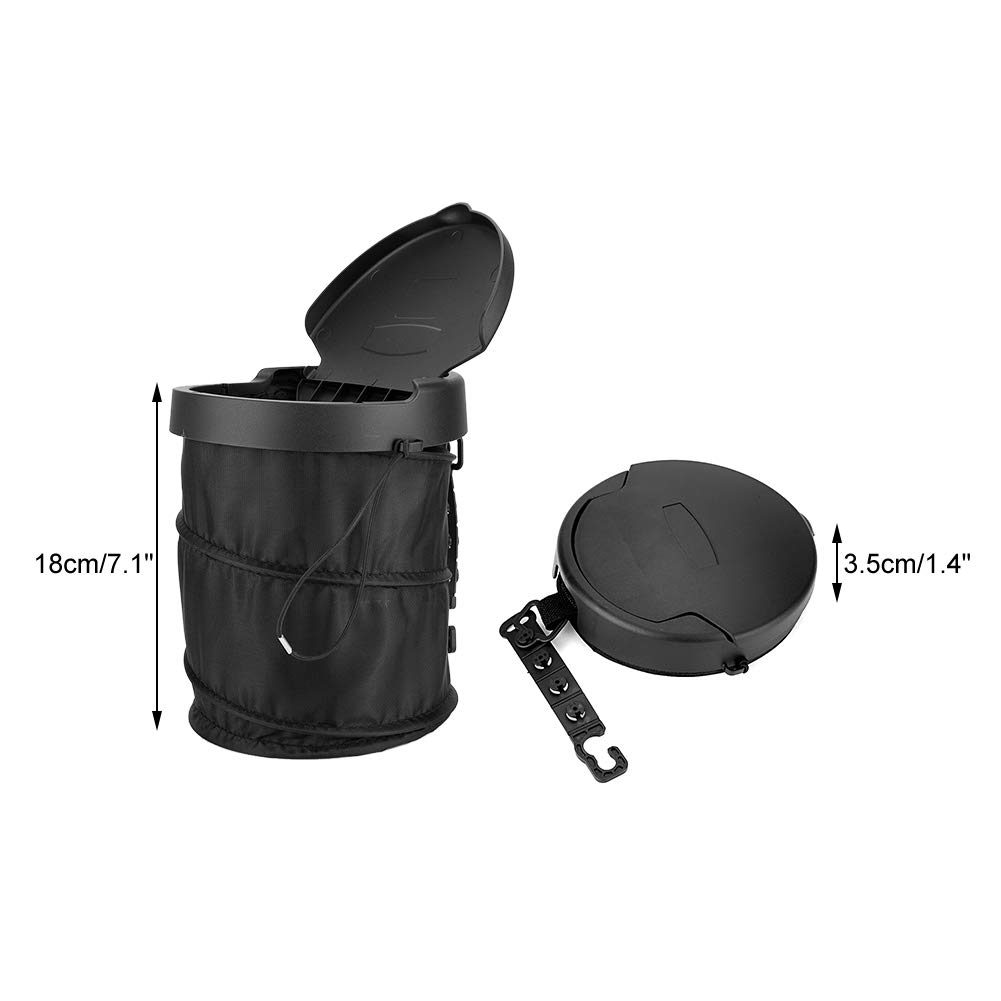 Foldable Car Trash Bin - Akozon Hanging Car Garbage Bag with Oxford Cloth for Waste & Dust - Perfect for Road Trips, Commuting & Keeping Your Vehicle Clean