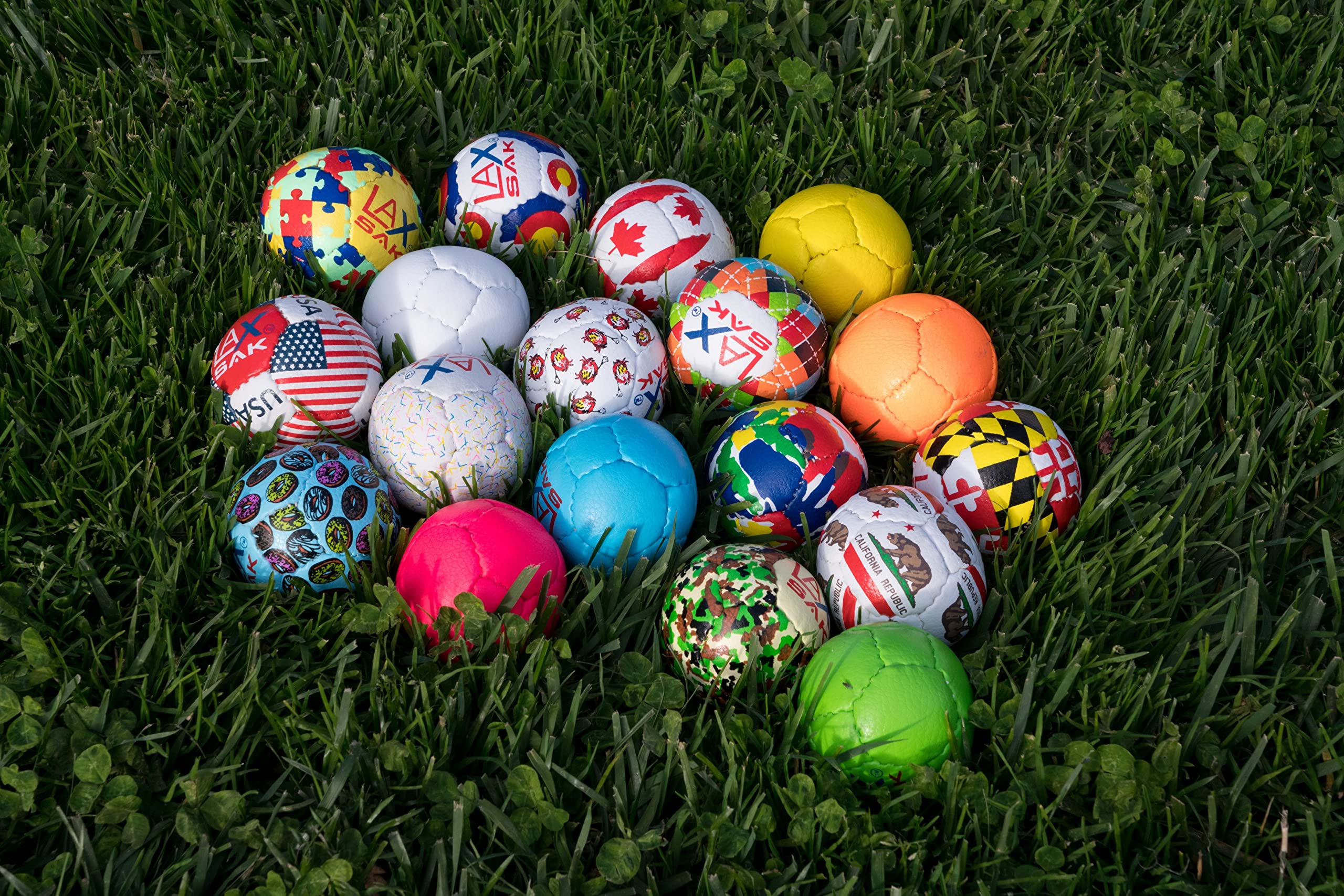 Lax Sak Soft Practice Lacrosse Balls - 1 to 120 Pack Options | Regulation Size & Weight for Indoor/Outdoor Training | Reduced Bounce for Safer Wall Drills, Passing Practice & Team Training Sessions