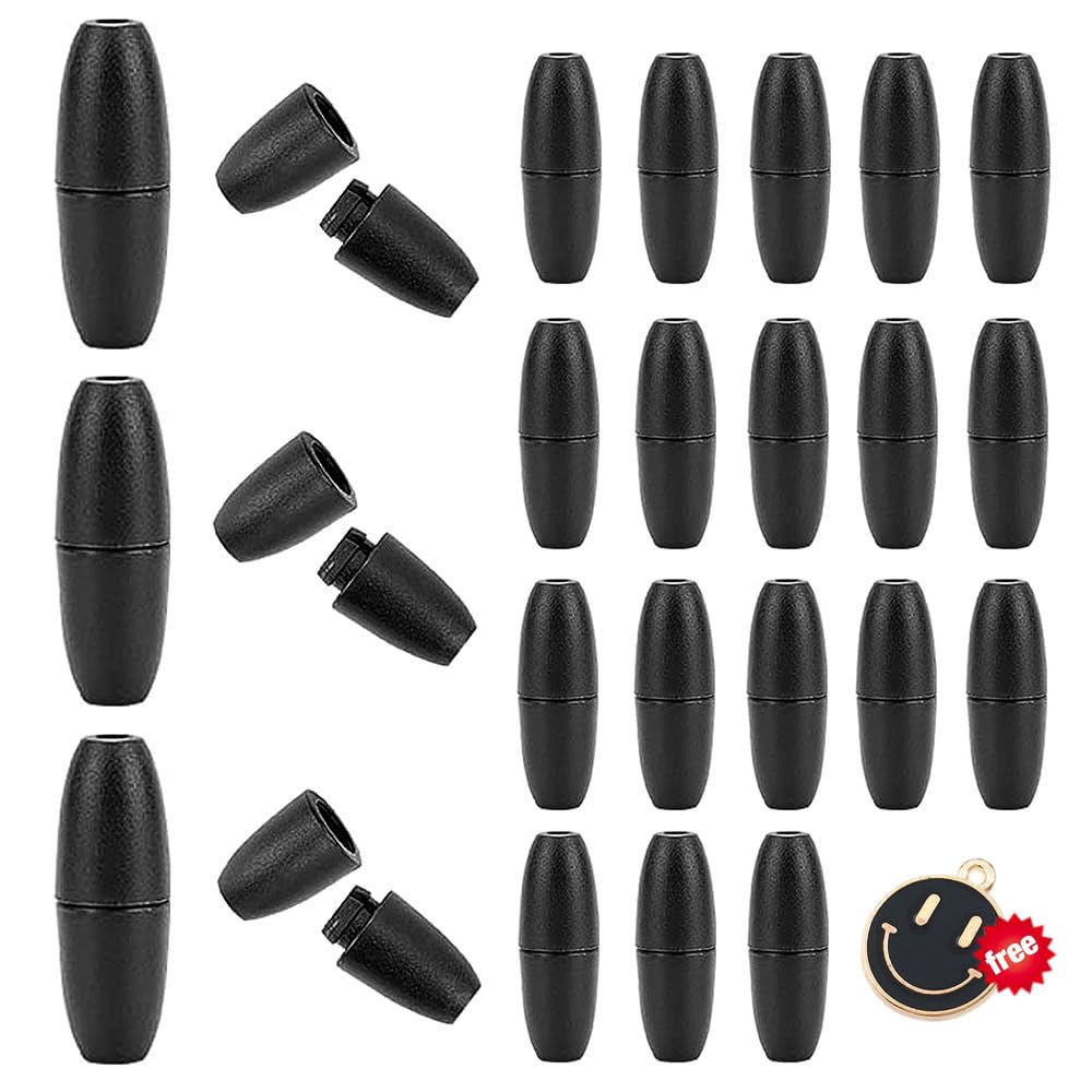 30 Sets Black Breakaway Clasps for Necklaces & Lanyards - DIY Jewelry Making