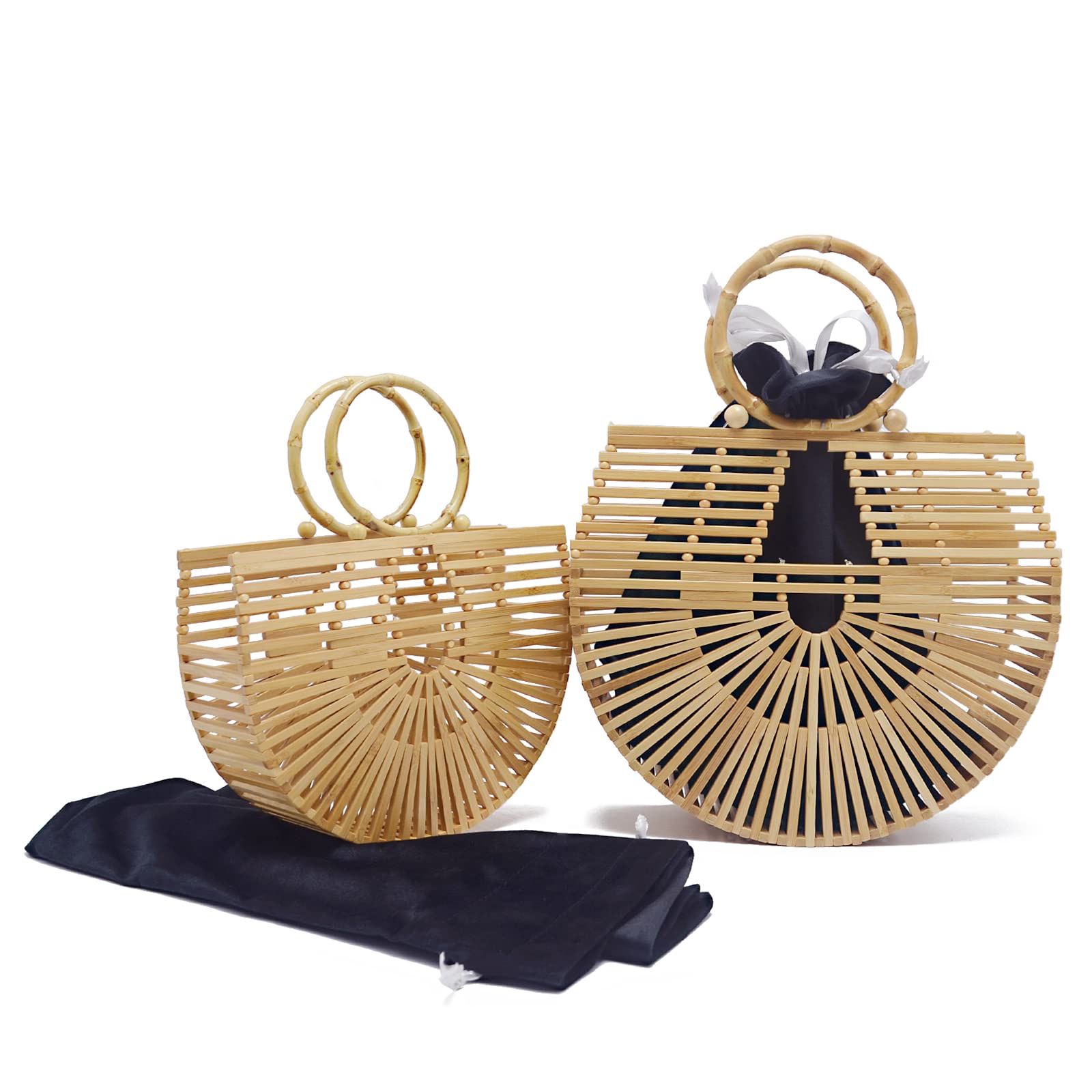 Stylish Bamboo Designer Handbags for Women - Eco-Friendly Tote & Straw Beach Bags | Perfect for Summer Outings, Travel & Casual Fashion Accessories