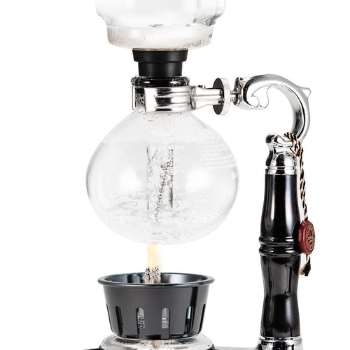 Yama Siphon 3 Cup Glass Tabletop Coffee Maker - Premium Vacuum Coffee Brewer for Home & Office Use - Perfect for Pour Over Coffee Lovers & Specialty Coffee Enthusiasts