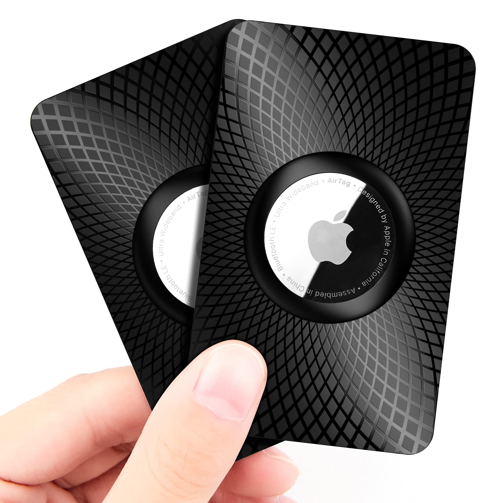 Ultra Thin Airtag Wallet Holder 2 Pack - Slim Apple Airtag Card Case for iPhone | Perfect for Purse, Handbag, Backpack & Travel Accessories | Secure & Stylish RFID Protection