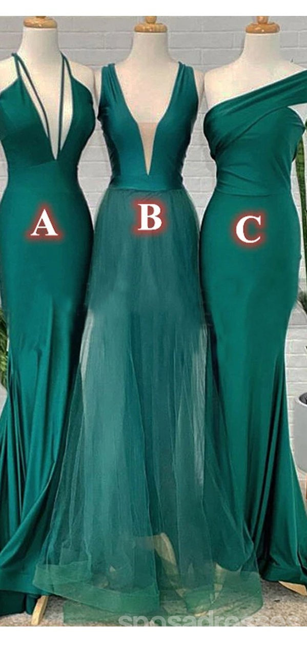 Emerald Green Mermaid Bridesmaid Dresses - Elegant Long Formal Gowns for Weddings & Special Occasions | WG1110 | Perfect for Beach Weddings, Evening Galas & Prom Nights