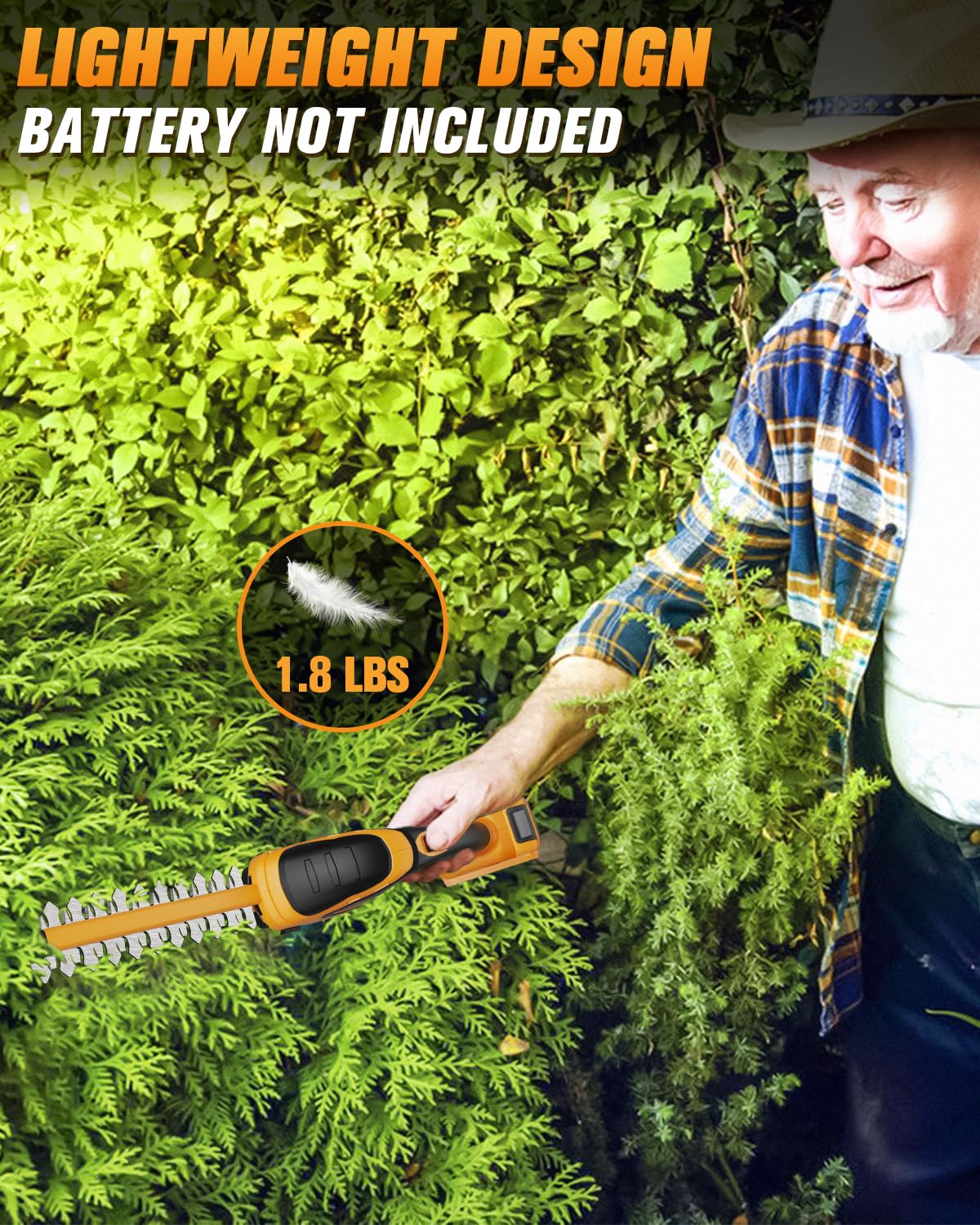 20V MAX Cordless Hedge Trimmer - DEWALT Battery Compatible (Battery Not Included) | Electric Lawn Trimmer for Yard, Garden & Lawn Care | Perfect for Shaping Bushes, Hedges & Landscaping
