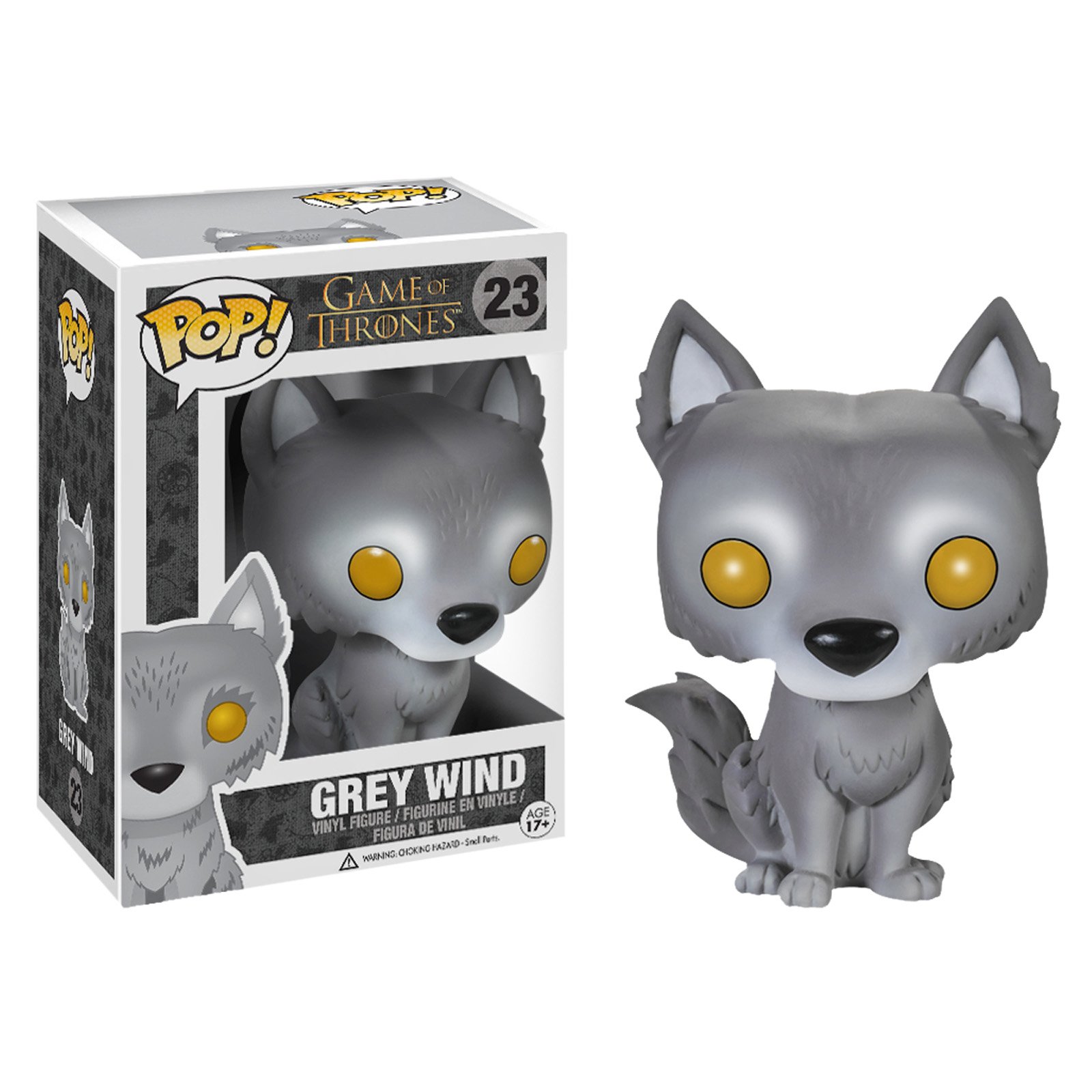 Funko POP! Game of Thrones Grey Wind Vinyl Figure - Jon Snow's Direwolf Collectible for GOT Fans, Perfect for Display, Gifts & Fantasy Decor