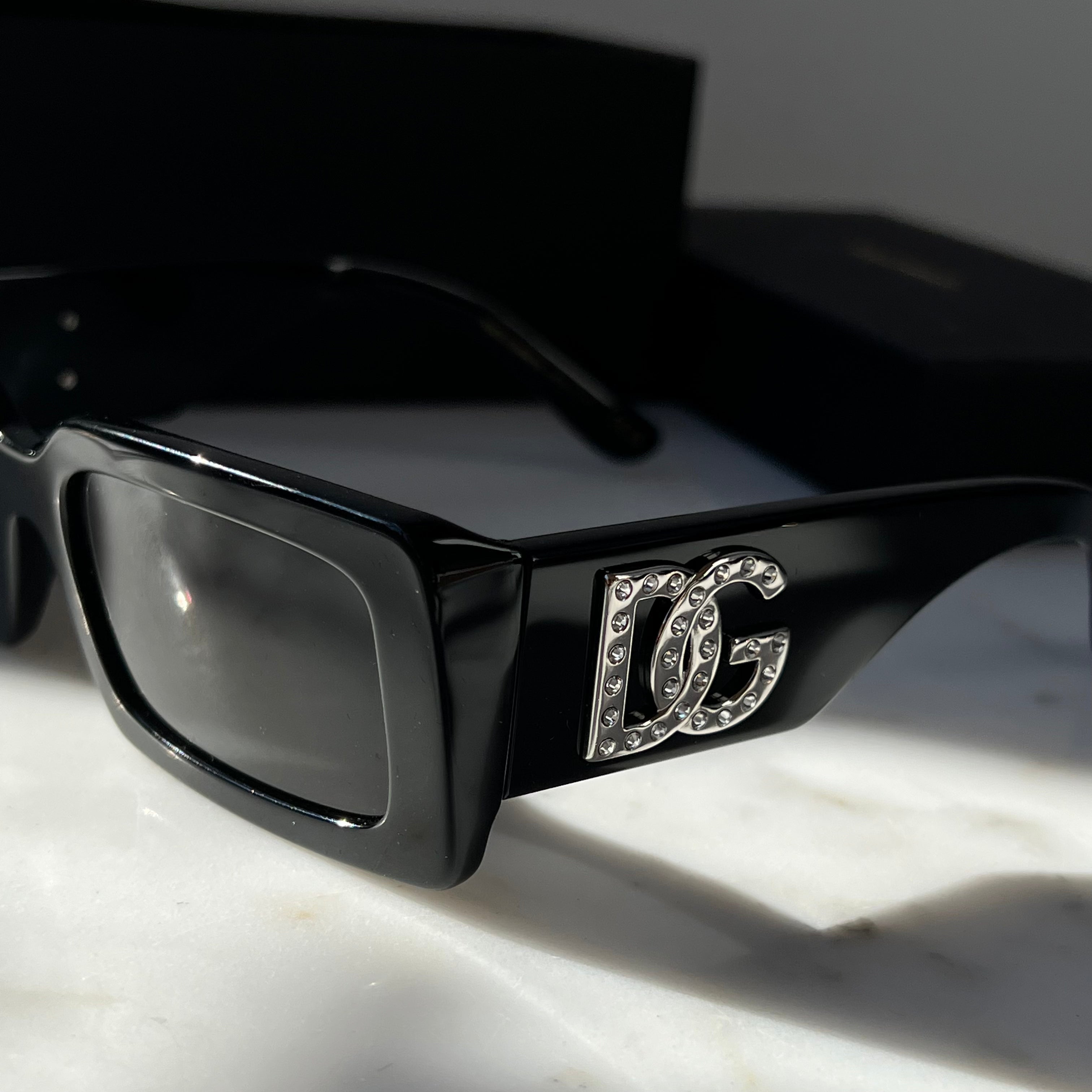 Dolce & Gabbana DG4447 B Black Luxury Sunglasses for Women - UV Protection, Fashionable Designer Shades for Beach, Driving & Outdoor Activities