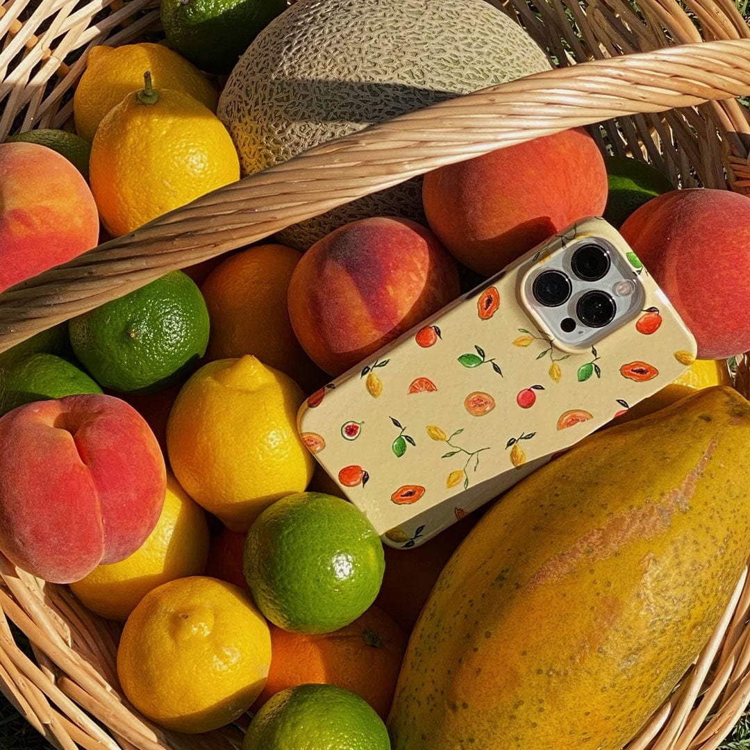 Golden Fruit iPhone Case - Cute & Durable Phone Cover for iPhone 13/14/15 Pro Max - Perfect for Summer, Vacation & Everyday Use