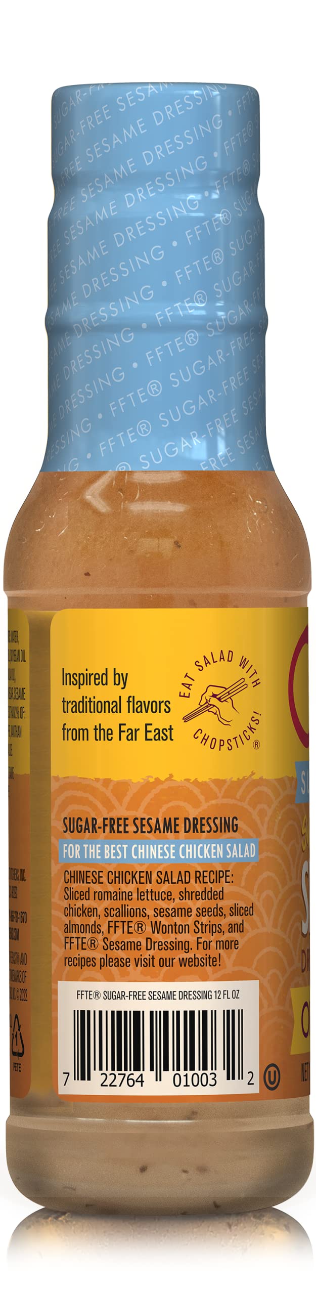 Keto Sugar-Free Sesame Dressing 12oz - Gluten Free Chinese Salad Dressing for Healthy Meals