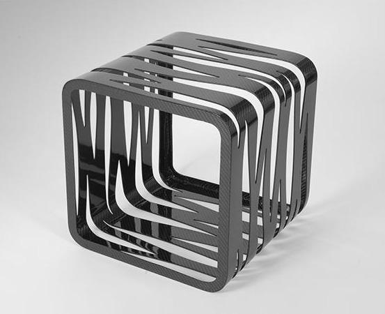 Qube Footstool by Mast Elements - Modern Cube Ottoman with Storage, Soft Fabric & Sturdy Frame - Perfect for Living Room, Bedroom, or Office