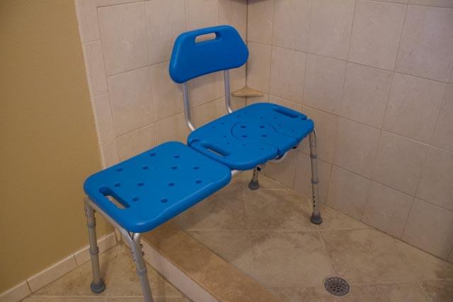 ALL ACCESS Bath Transfer Bench with CUTOUT & Removable Insert - Shower Safety Seat for Elderly, Disabled & Post-Surgery Recovery - Non-Slip Bathroom Mobility Aid for Home & Healthcare Facilities
