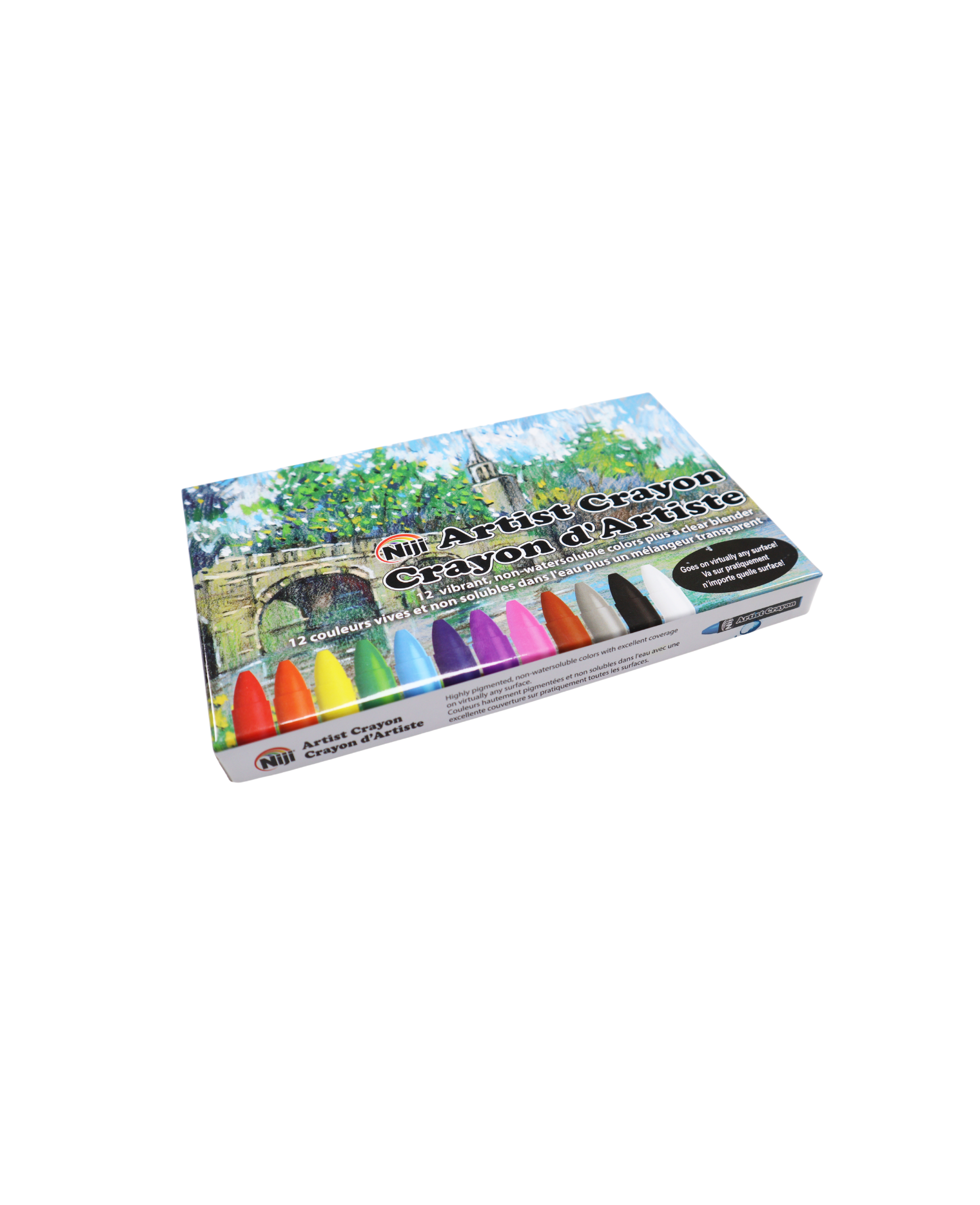 Niji Artist Crayons - 12 Vibrant Colors Set (NAC12) for Professional Drawing & Sketching | Perfect for Artists, Students & DIY Craft Projects