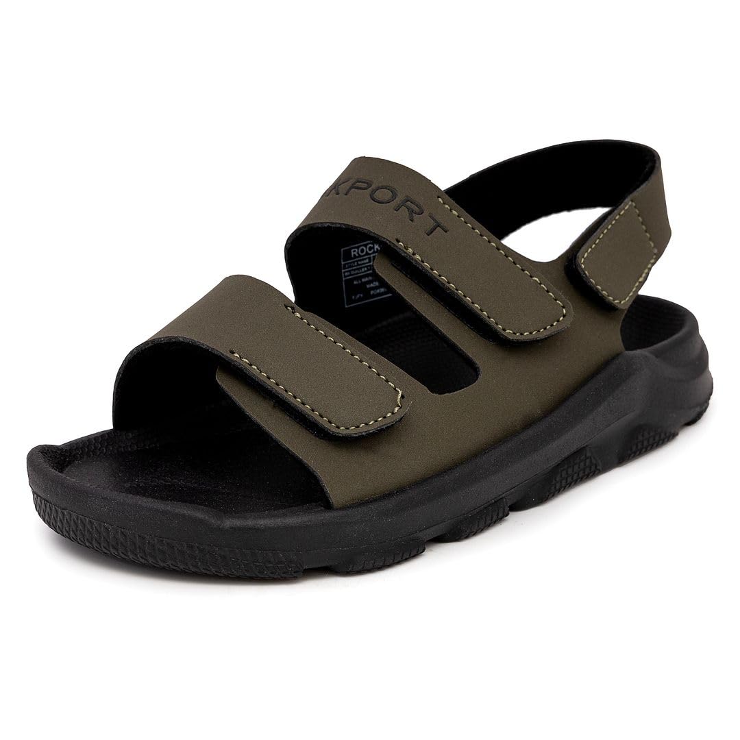 Rockport Kids Sport Sandals with Adjustable Straps - Breathable Water Shoes for Boys & Girls | Toddler to Big Kid Sizes | Perfect for Beach, Pool & Outdoor Play