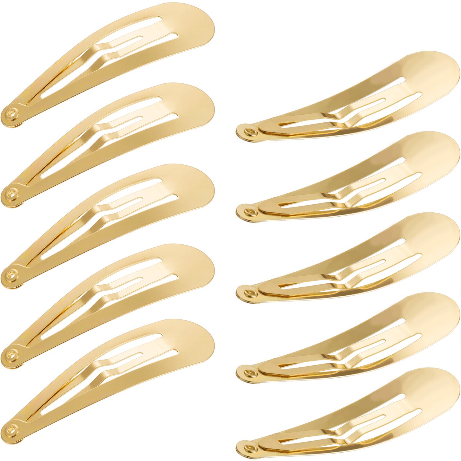50 Pack Gold Hair Clips for Women & Girls - Non-Slip Metal Snap Barrettes for Hairstyling (2 Inch) - Perfect for School, Parties, Weddings & Everyday Use