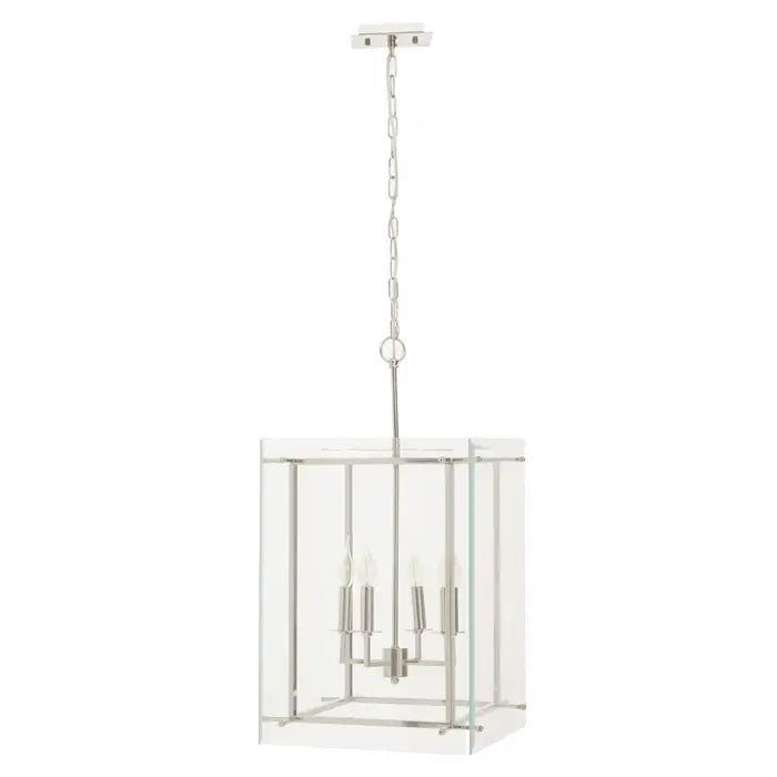 Conneaut 4Lt/5Lt Modern Pendant Light Fixture with Nickel Finish - Perfect for Kitchen Island, Dining Room & Living Room Lighting