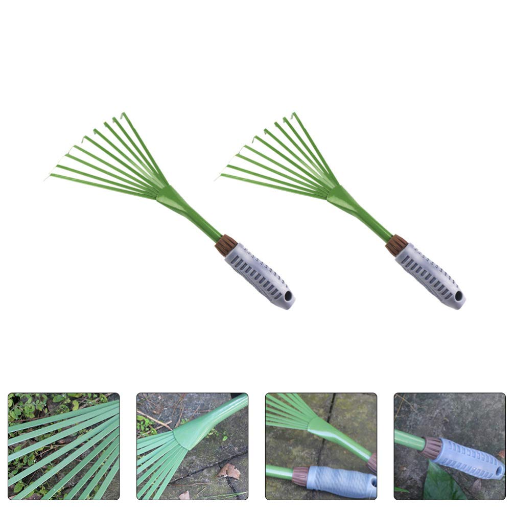2-Pack Heavy Duty Garden Rake & Cultivator - Stainless Steel Soil Rake for Weeding, Loosening Soil, Gardening & Landscaping - Perfect for Flower Beds, Lawns & Vegetable Gardens