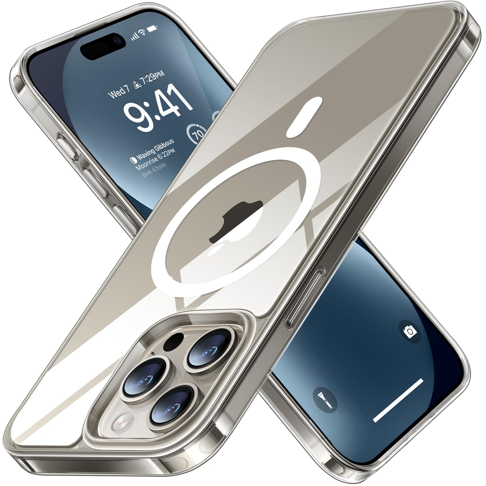 TORRAS Military Shockproof iPhone 15 Pro Case with MagSafe - 12FT Drop Protection, 20W Fast Charging, Slim Matte Magnetic Cover with Titanium Action Button - Perfect for Outdoor Adventures, Travel & Daily Protection