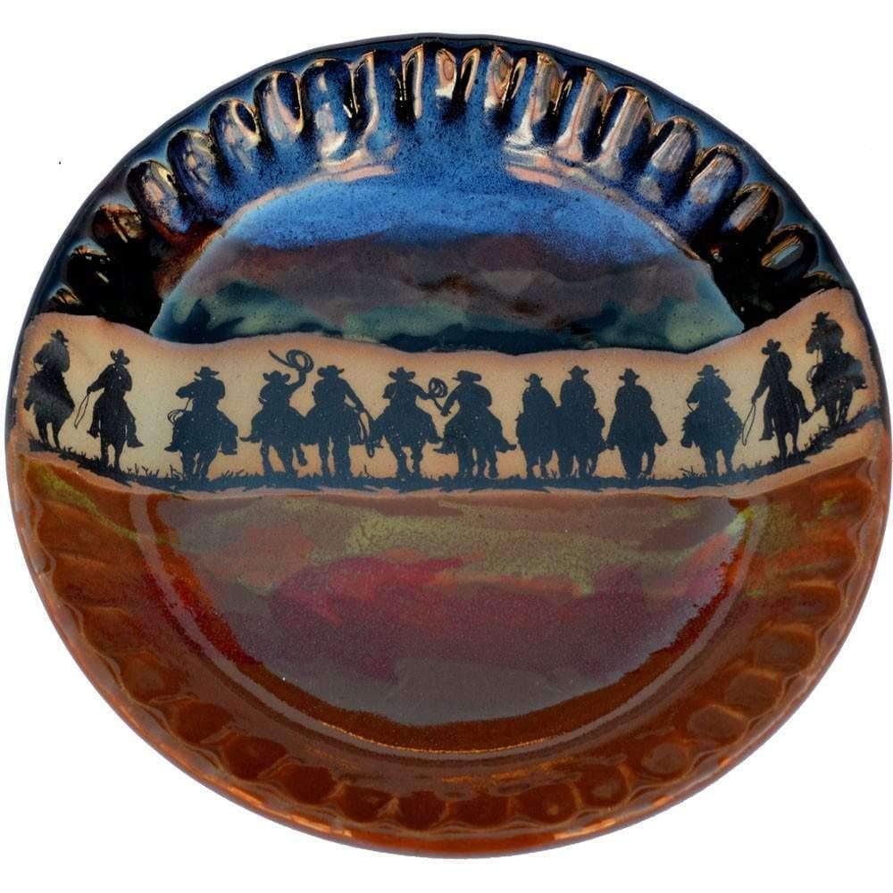 Cowboy Posse Western Dinnerware Set - Rustic Plates, Bowls & Mugs for Farmhouse Dining - Perfect for BBQ, Camping & Western-Themed Parties