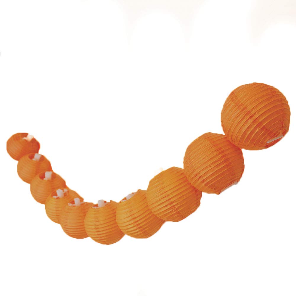 3-Inch Chinese & Japanese Mini Paper Lanterns (Orange, Set of 10) - Decorative Asian Party Lights for Weddings, Festivals & Home Decor