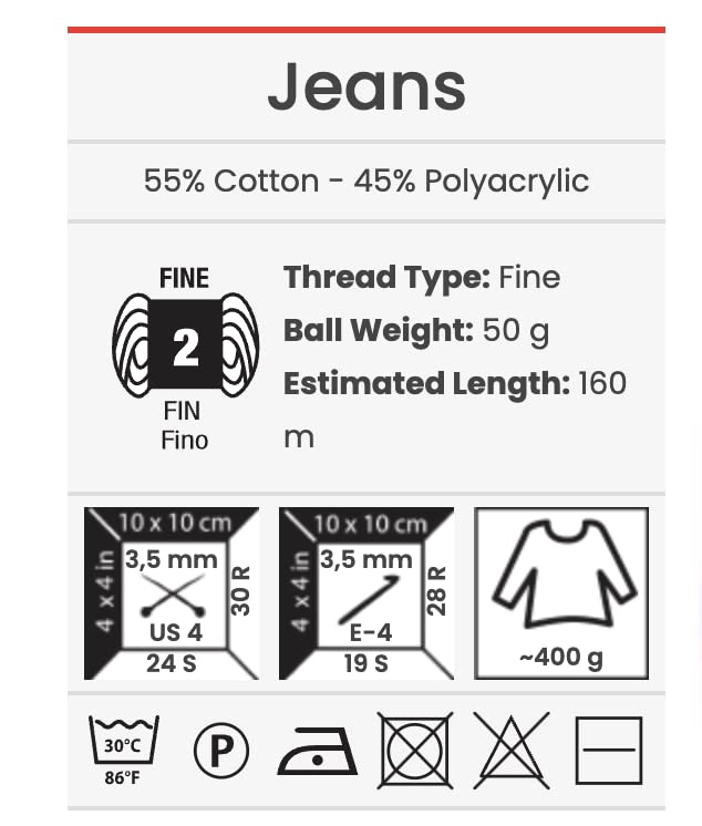 4 Skein YarnArt Jeans Yarn - Cotton Amigurumi Yarn Set for Knitting & Crochet | 2-Fine Multicolor Cotton Acrylic Thread | Soft Craft Yarn for DIY Projects, Baby Blankets & Scarves (Pastel-2)