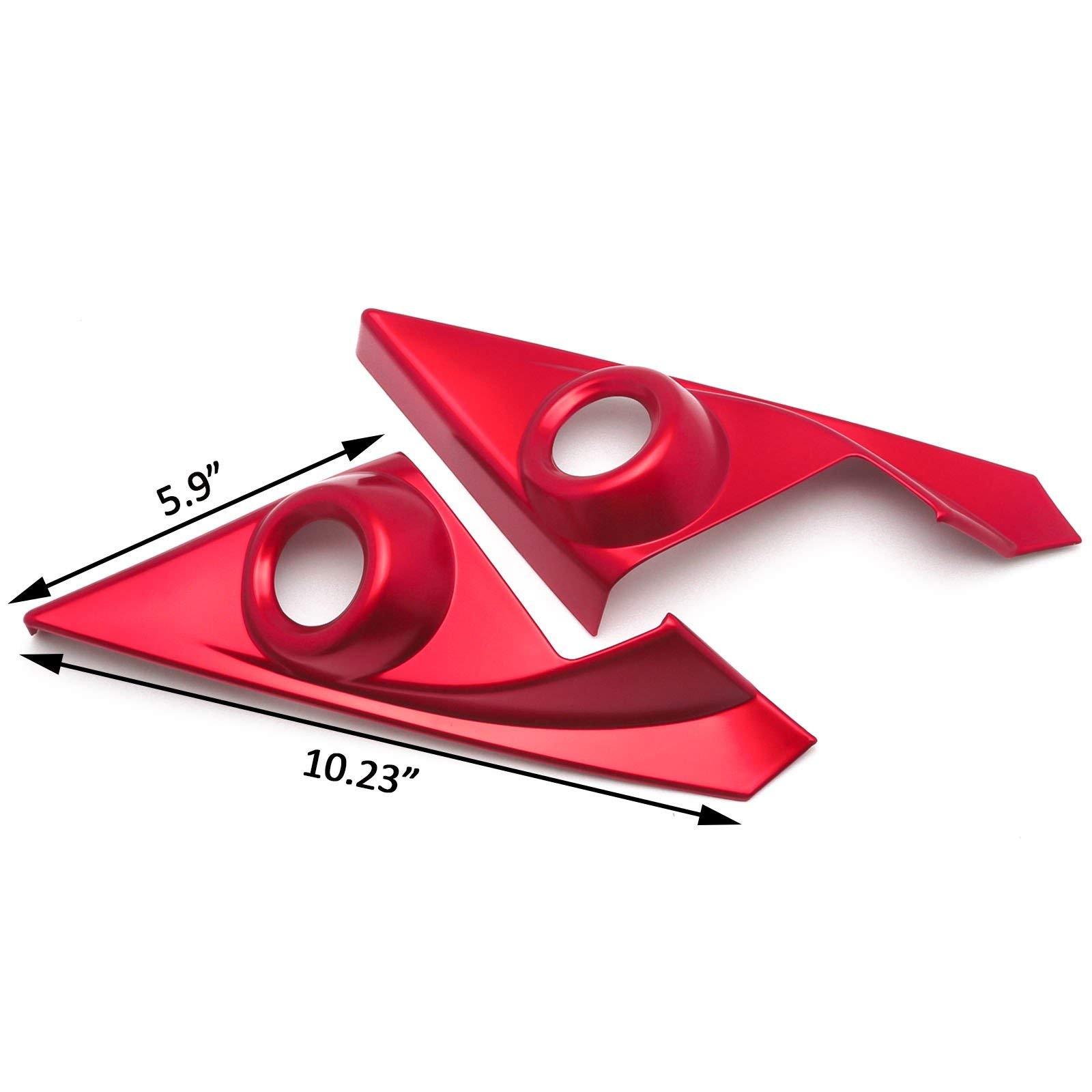 Xotic Tech A-Pillar Speaker Door Audio Cover Trim - Sporty Red - Compatible with 2016-2021 Honda Civic 10th Gen - Custom Car Interior Upgrade for Enhanced Audio Experience