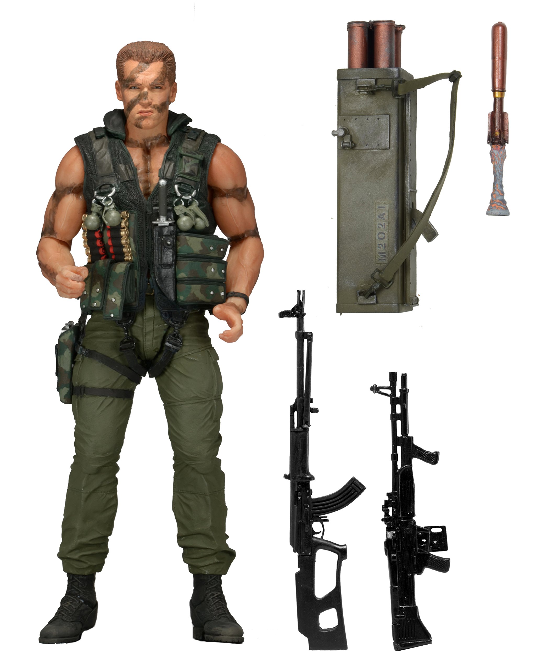NECA Commando 30th Anniversary Ultimate John Matrix 7-Inch Action Figure - Collectible Movie Toy for Fans & Display