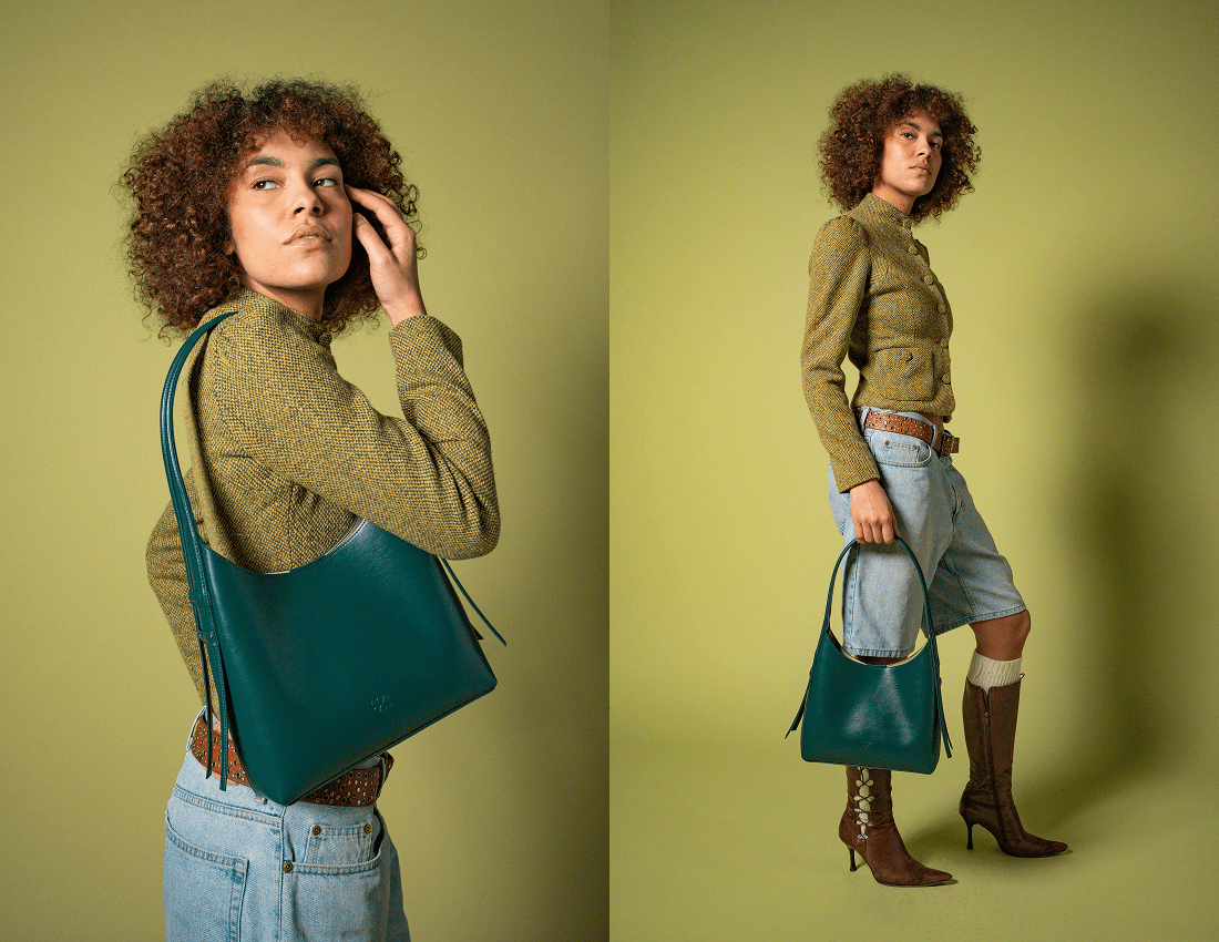 Frida Vegan Italian Grape Leather Shoulder Bag for Women | Eco-Friendly Plant-Based Handbag | Perfect for Work, Travel & Everyday Use