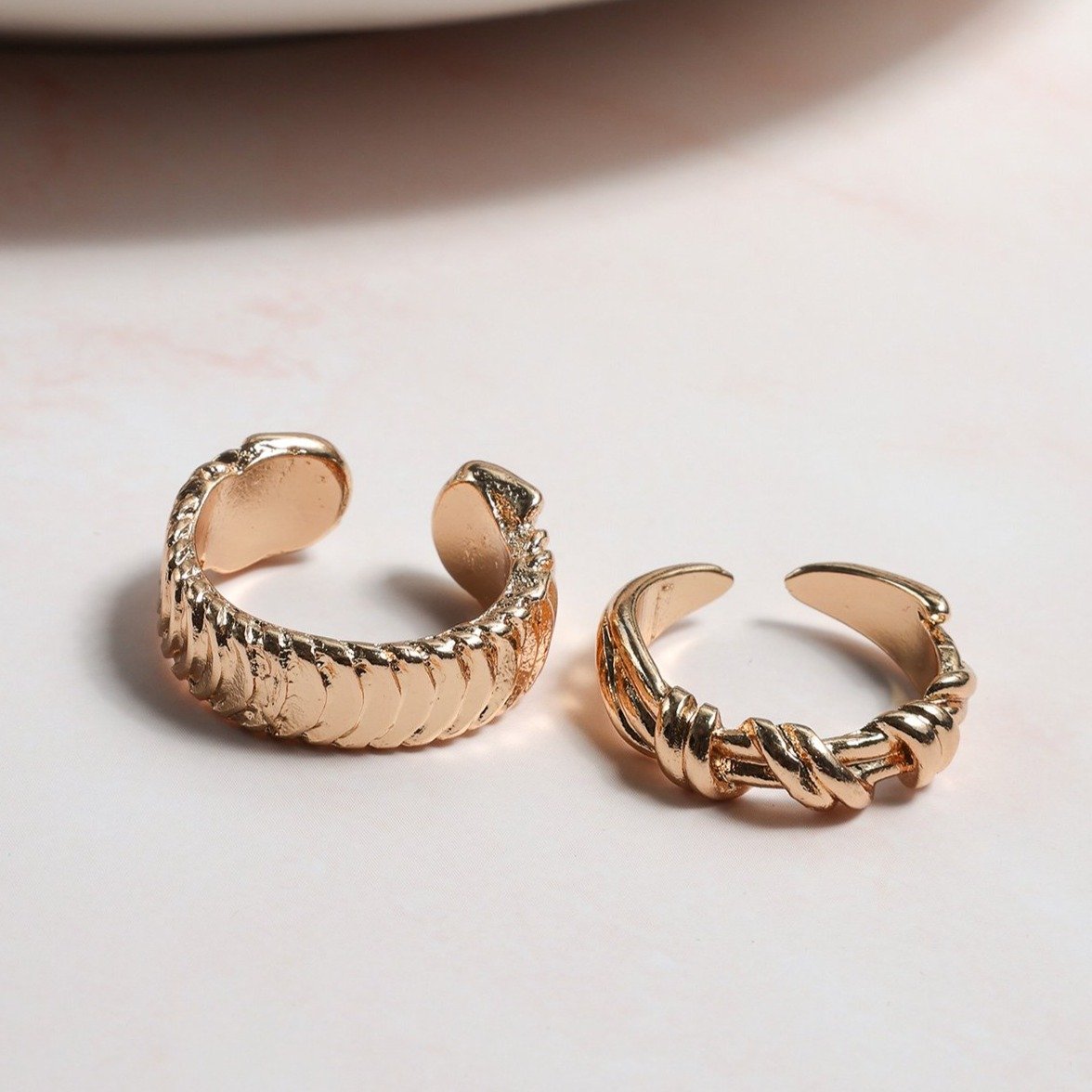 Chunky Statement Ring Set for Women - Trendy Boho Gold & Silver Stackable Rings - Perfect for Casual Outfits, Parties & Everyday Wear